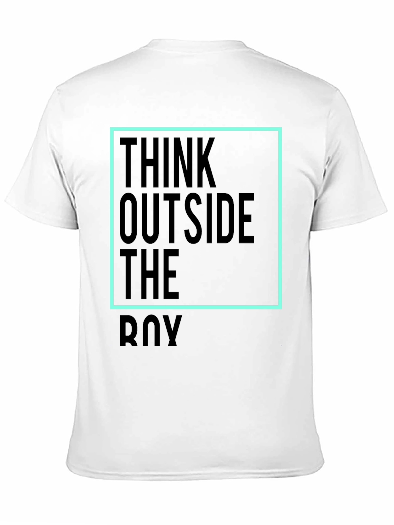 Black Think Outside The Box Tee - Unisex Black Cotton T-Shirt view 11