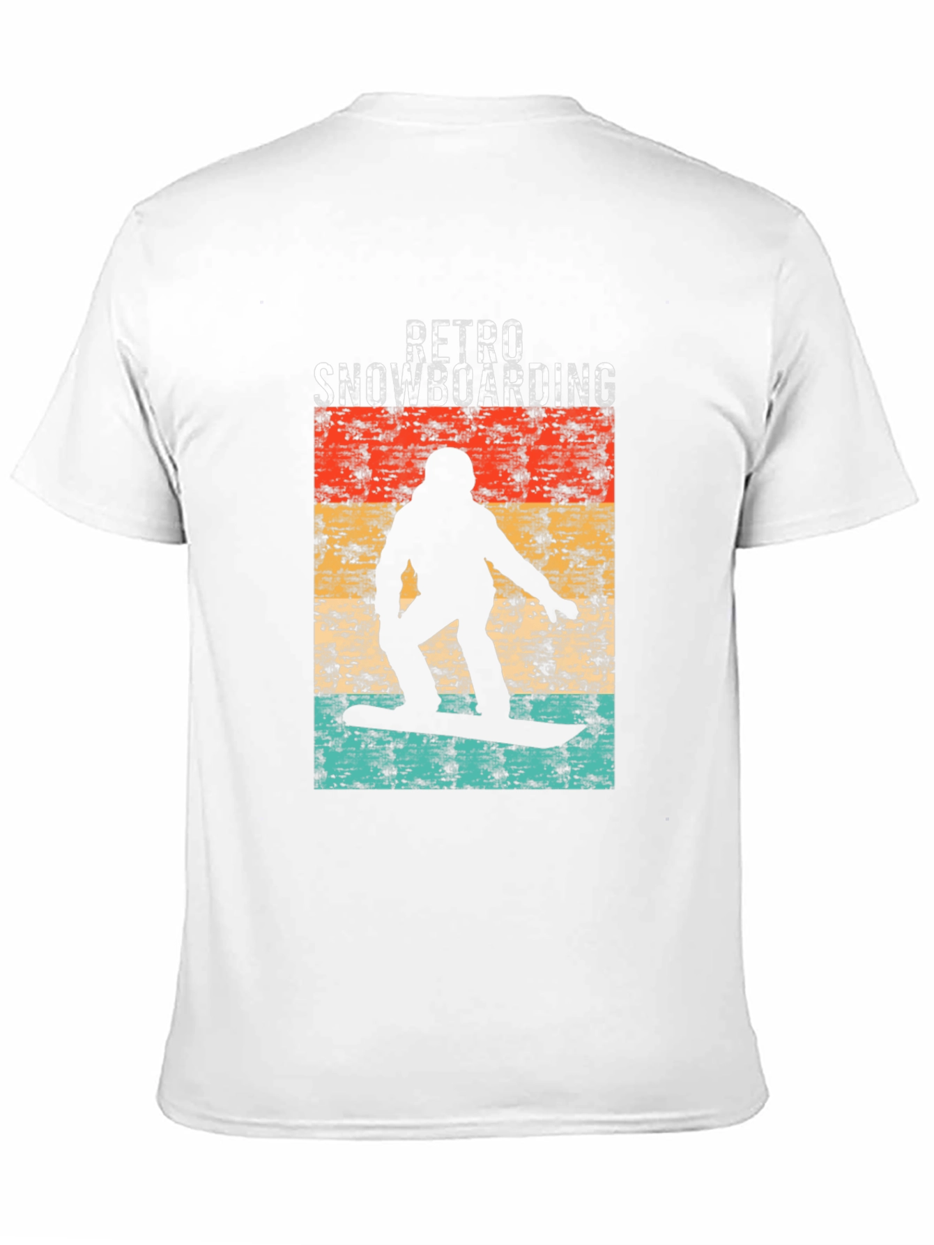 Black Retro Snowboarding Graphic Tee - Black view 11
