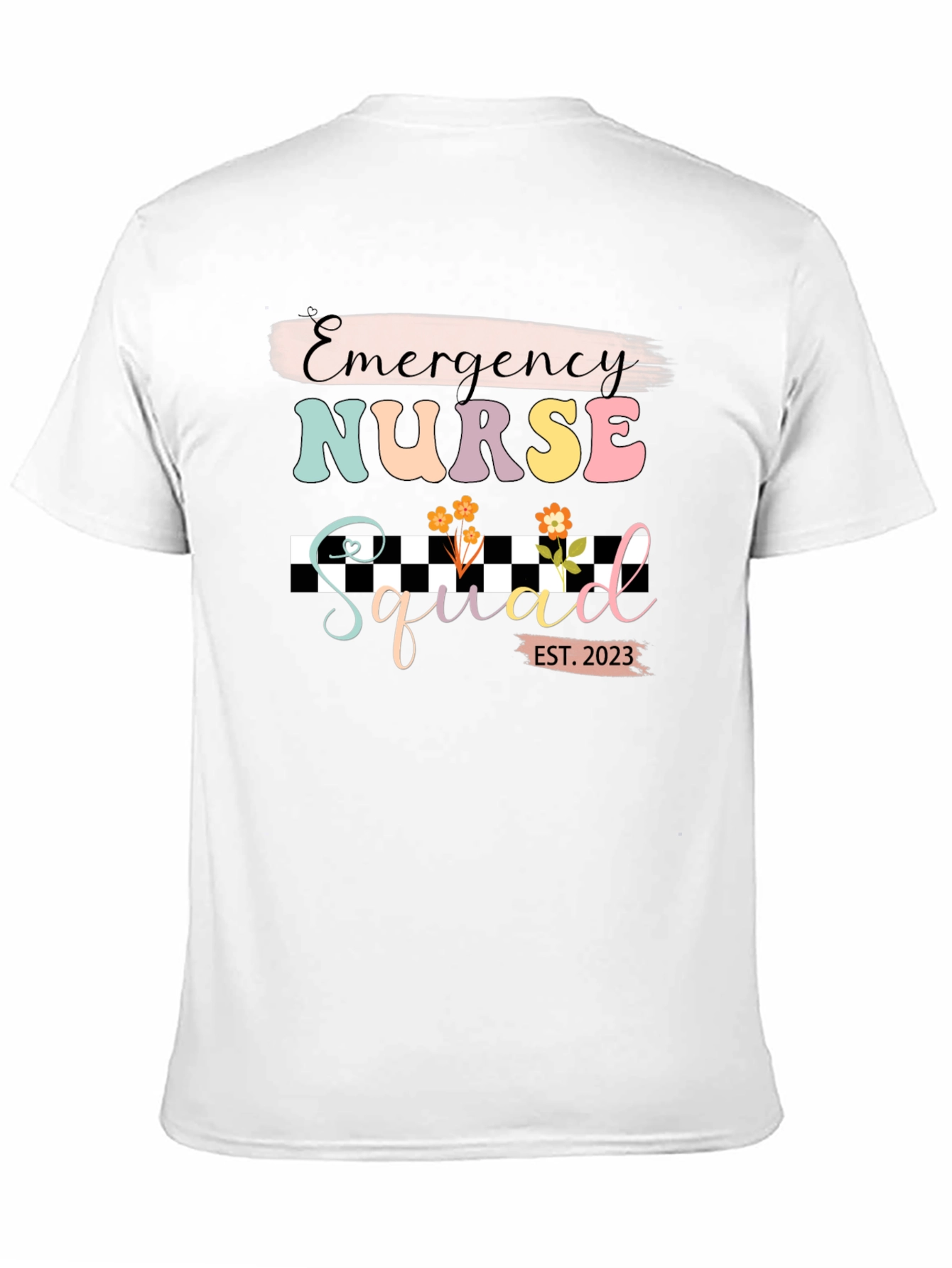 Black Emergency Nurse Squad Est. 2023 T-Shirt view 11