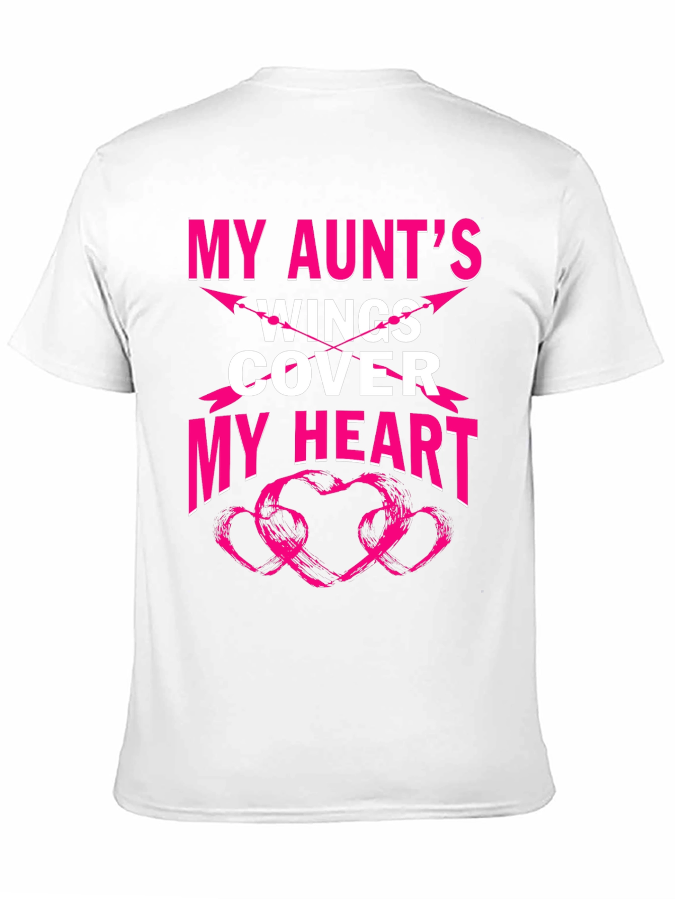 Black My Aunt's Wings Cover My Heart Graphic T-Shirt view 11