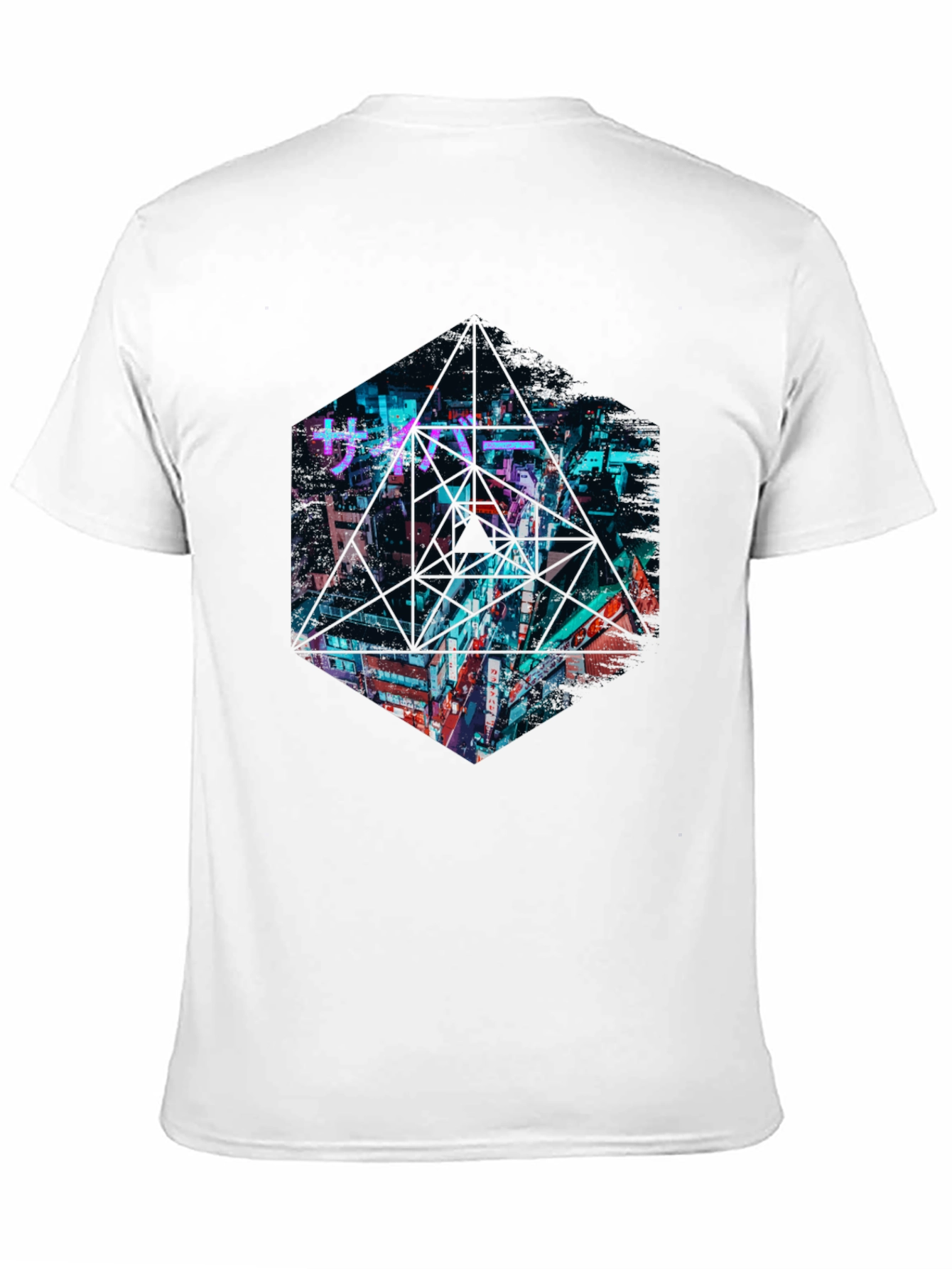 Black Cyberpunk Cityscape Graphic Tee - Urban Style view 11