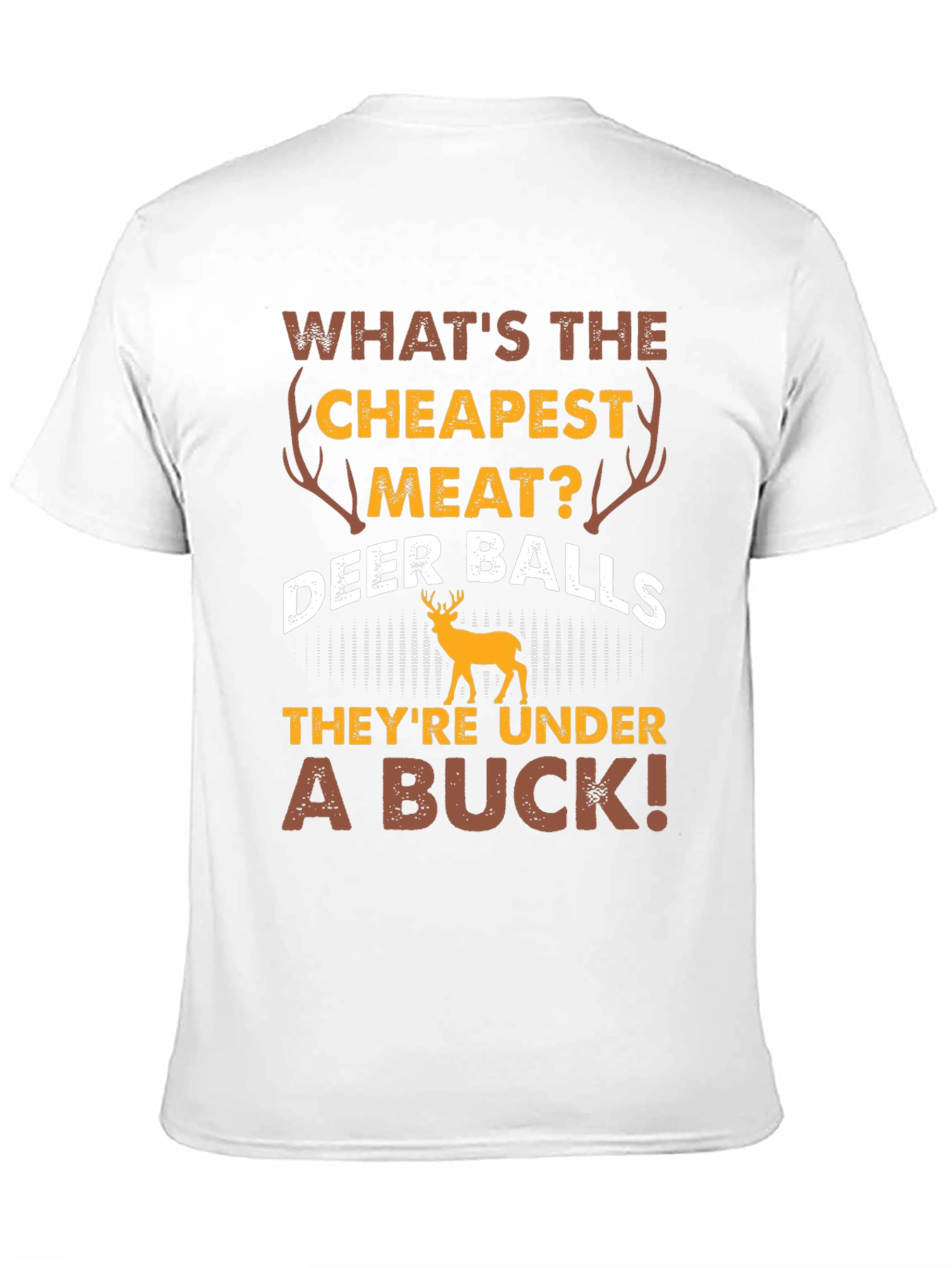 Black Funny Deer Balls T-Shirt - Hunting Humor view 11