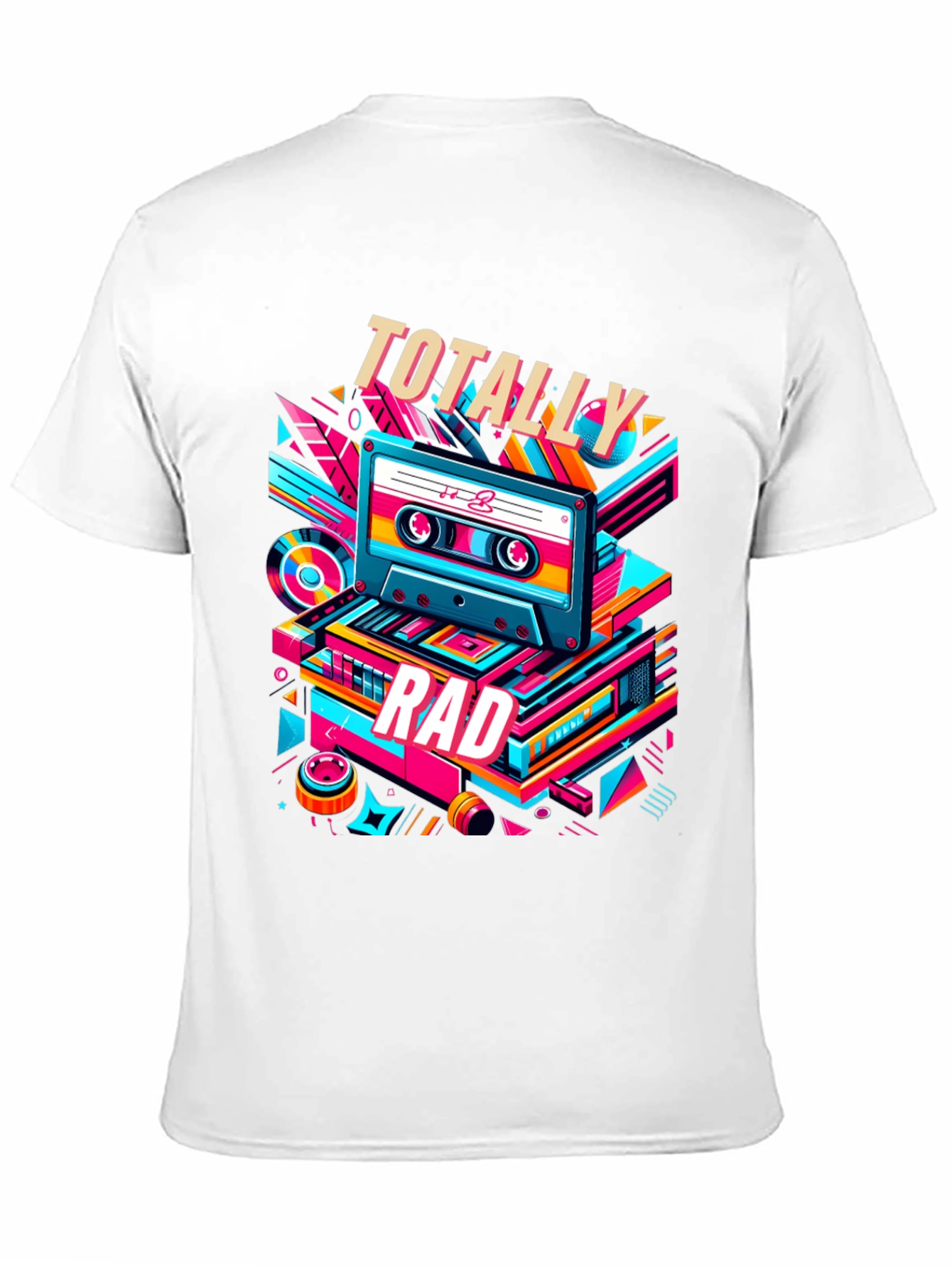Black Totally Rad Retro Cassette T-Shirt view 11