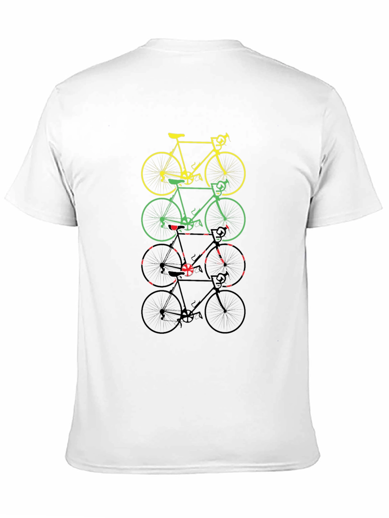 Black Rasta Bicycle T-Shirt - Cycling Pride view 11