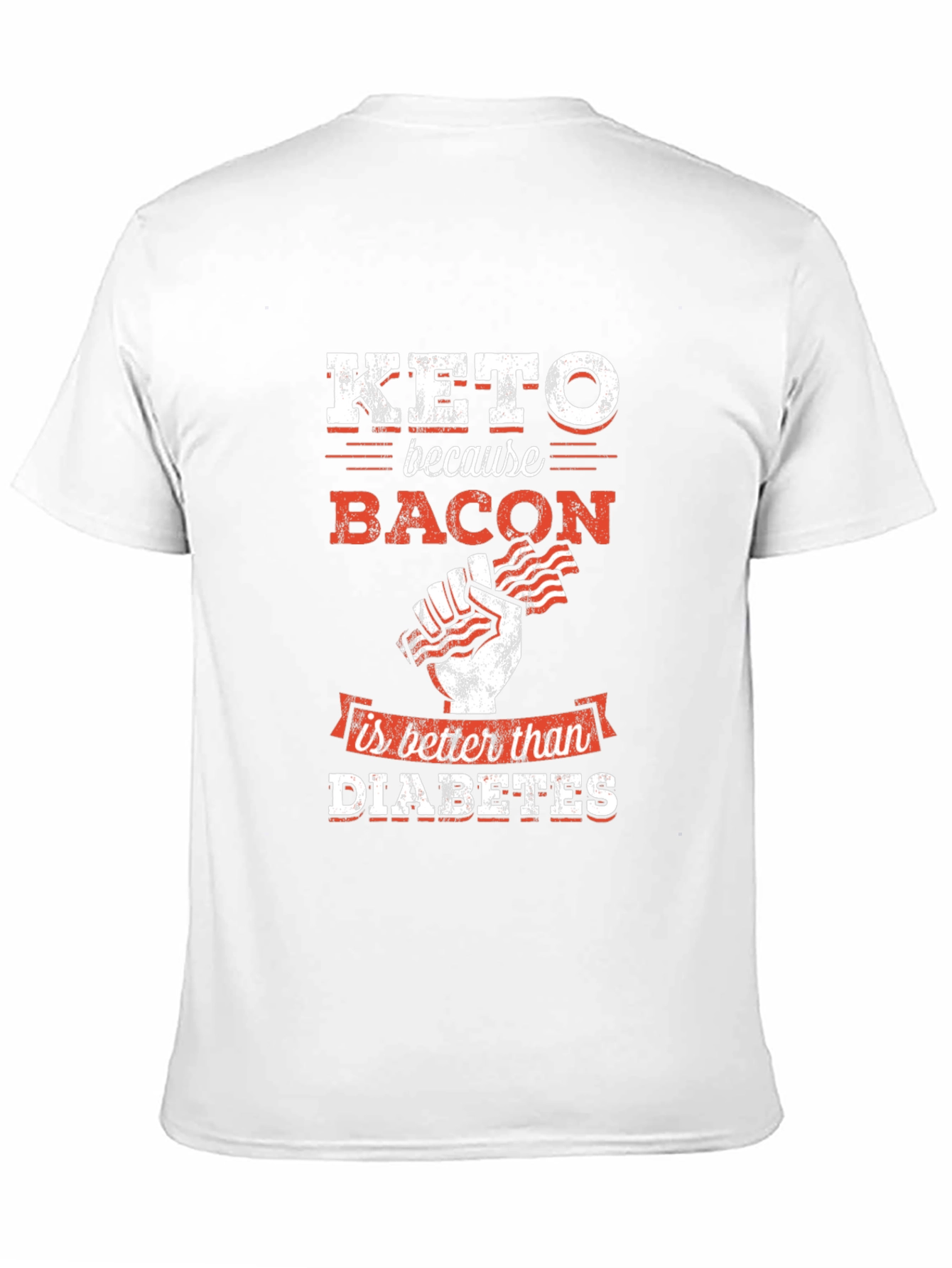 Black Keto Bacon T-Shirt - Better Than Diabetes view 11