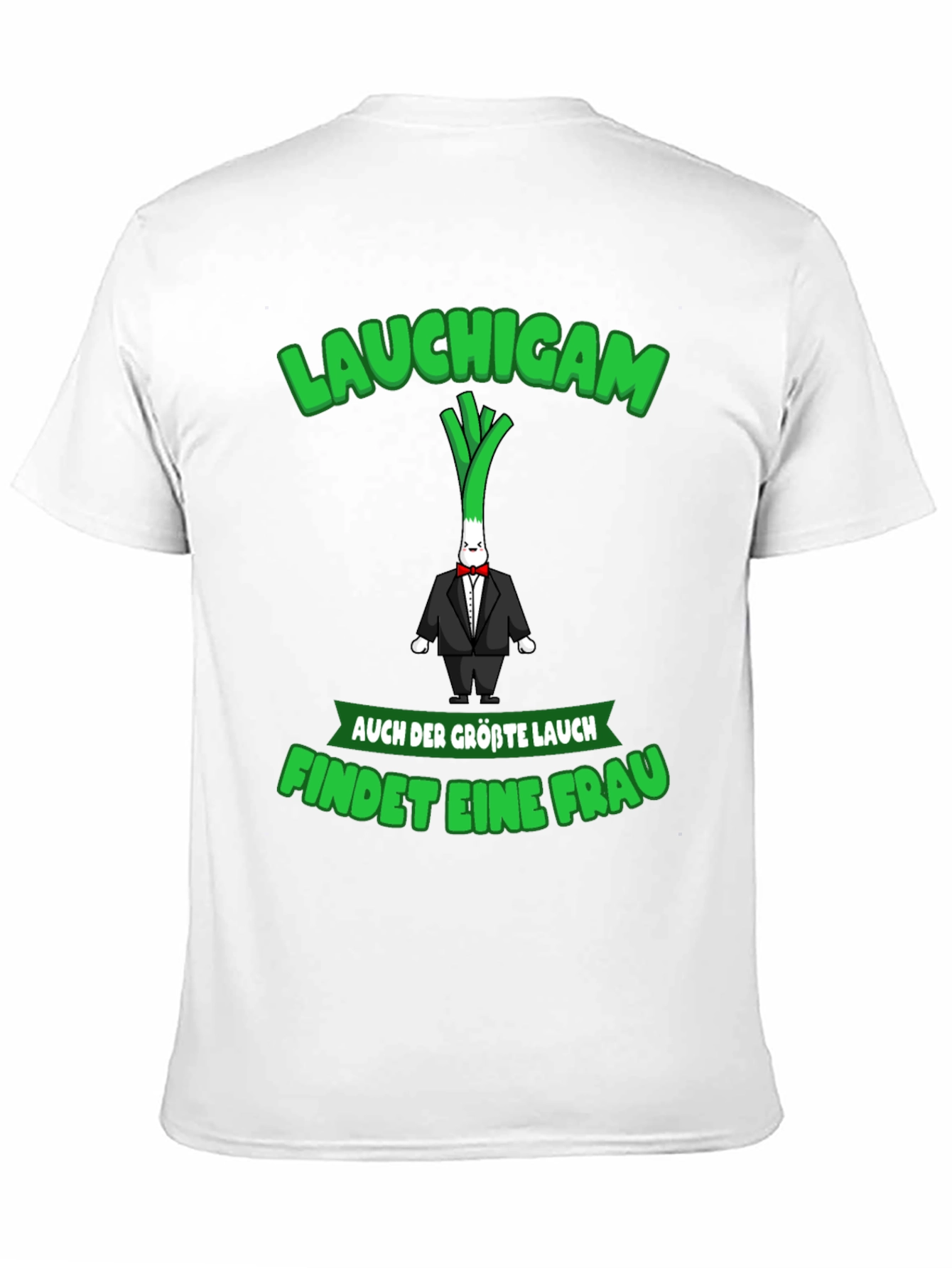 Black Funny "Lauchigam" Graphic T-Shirt view 11