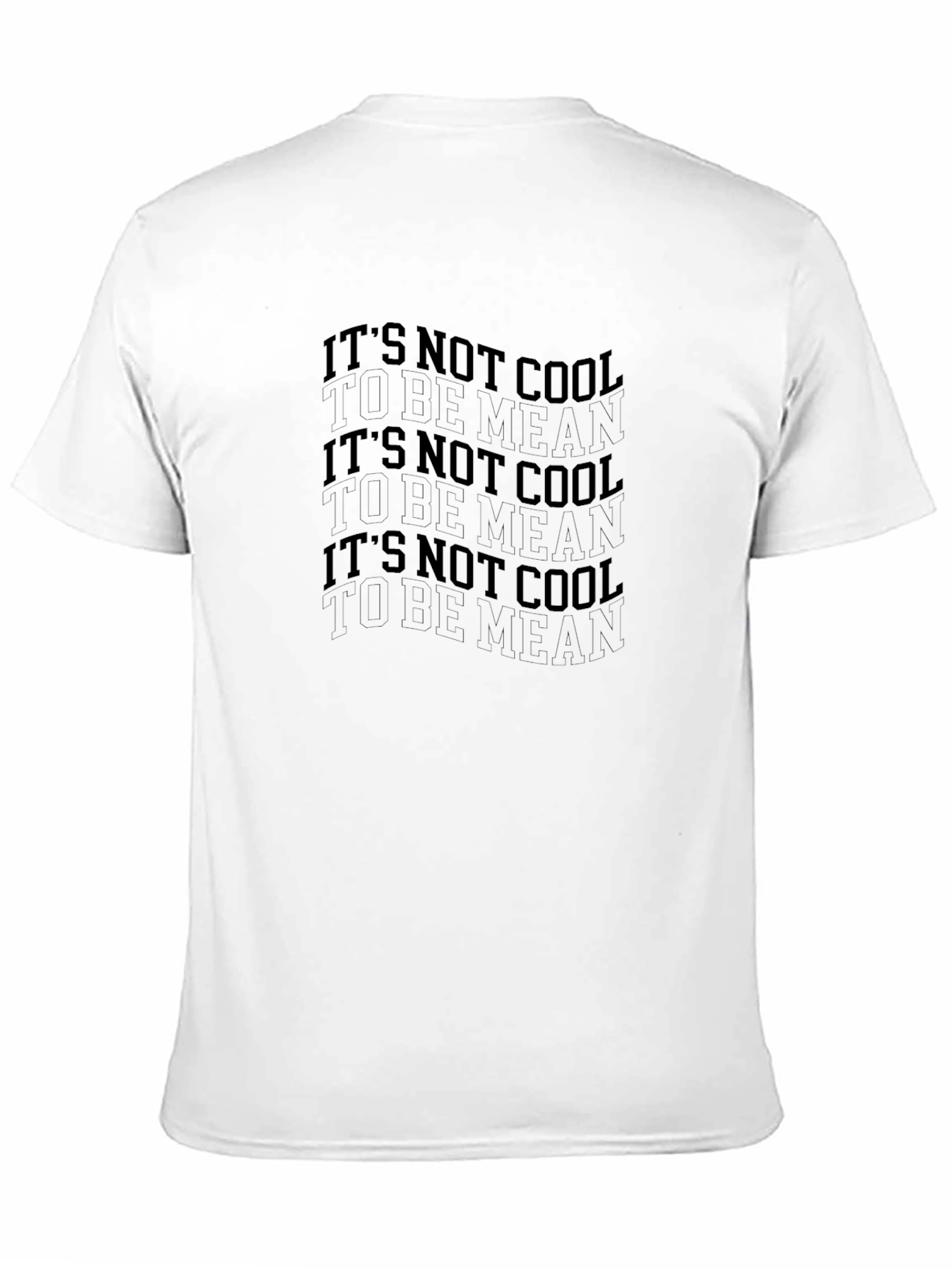 Black It's Not Cool to Be Mean Graphic Tee view 11
