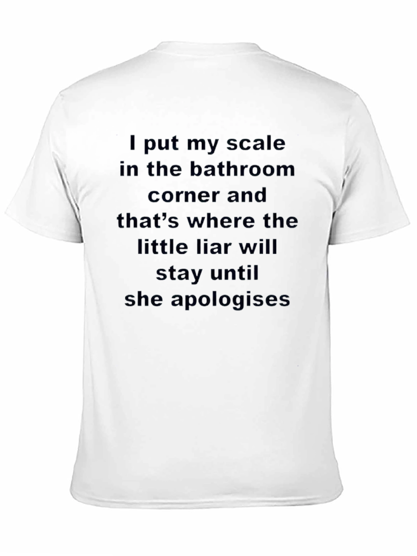 Black Funny Scale T-Shirt - "Little Liar" view 11