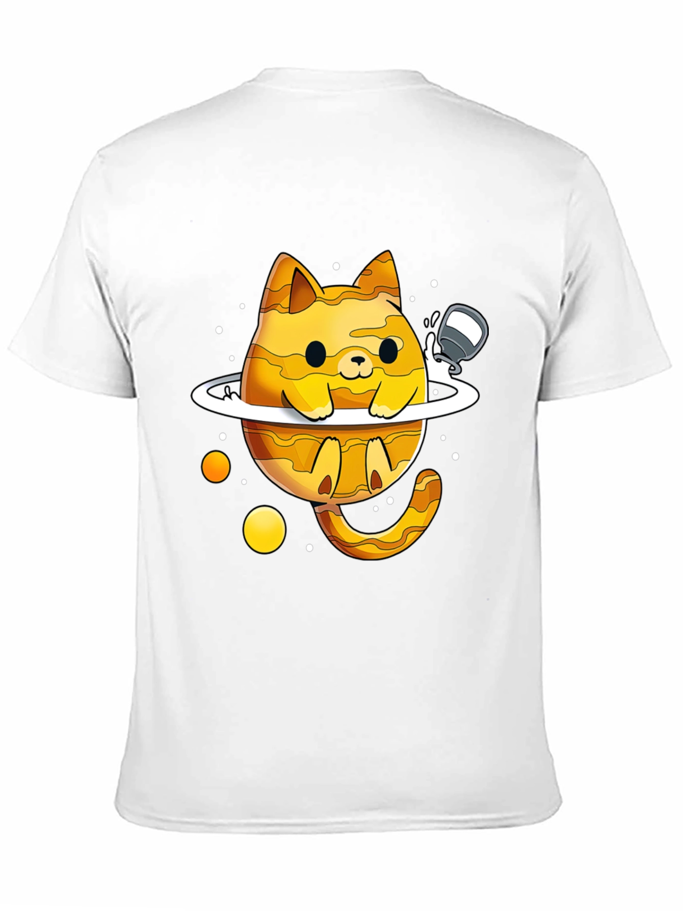 Black Cosmic Cat T-Shirt - Planetary Purrfection! view 11