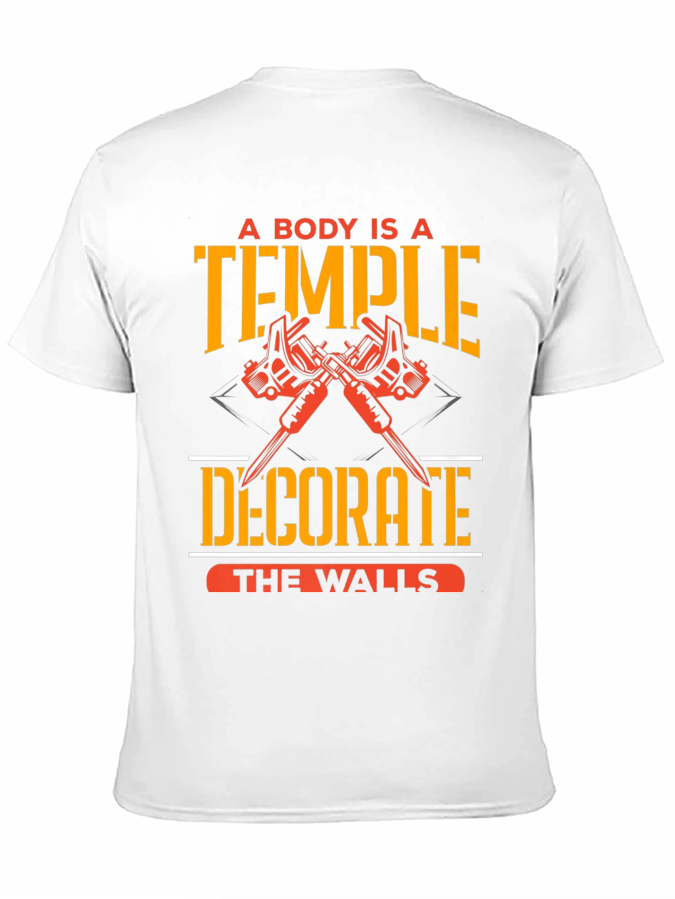 Black A Body Is A Temple Tattoo T-Shirt view 11