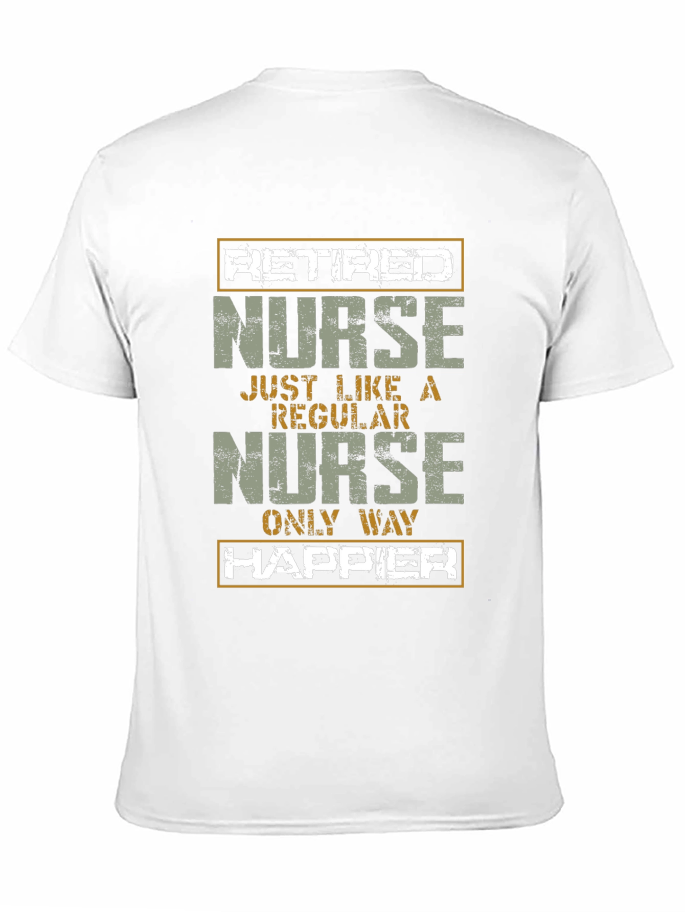 Black Retired Nurse T-Shirt - Only Way Happier view 11