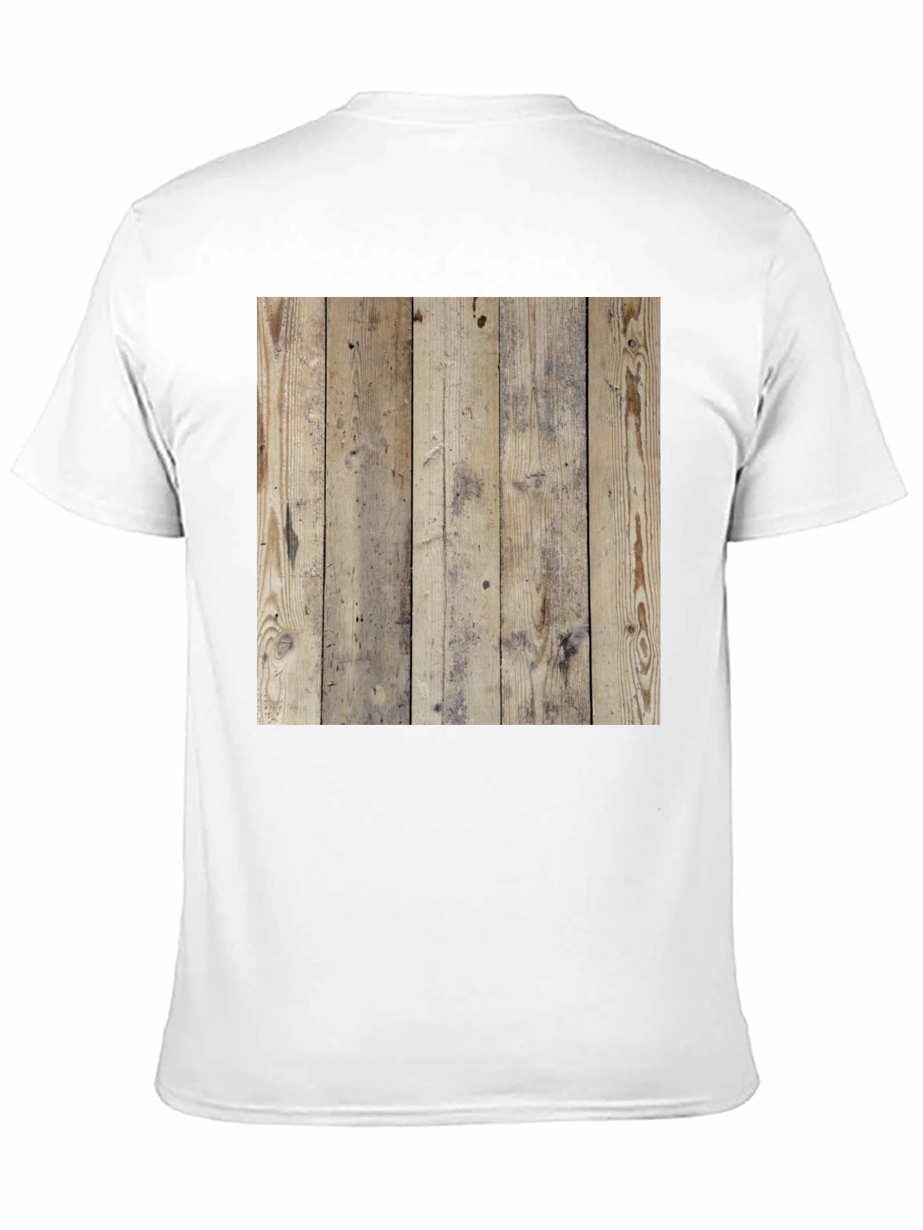 Wood Texture Graphic Tee - Casual Style Black T-Shirt - 11