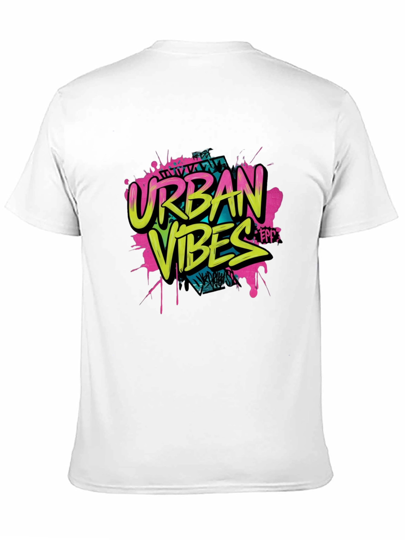 Black Urban Vibes Graphic Print Black T-Shirt view 11