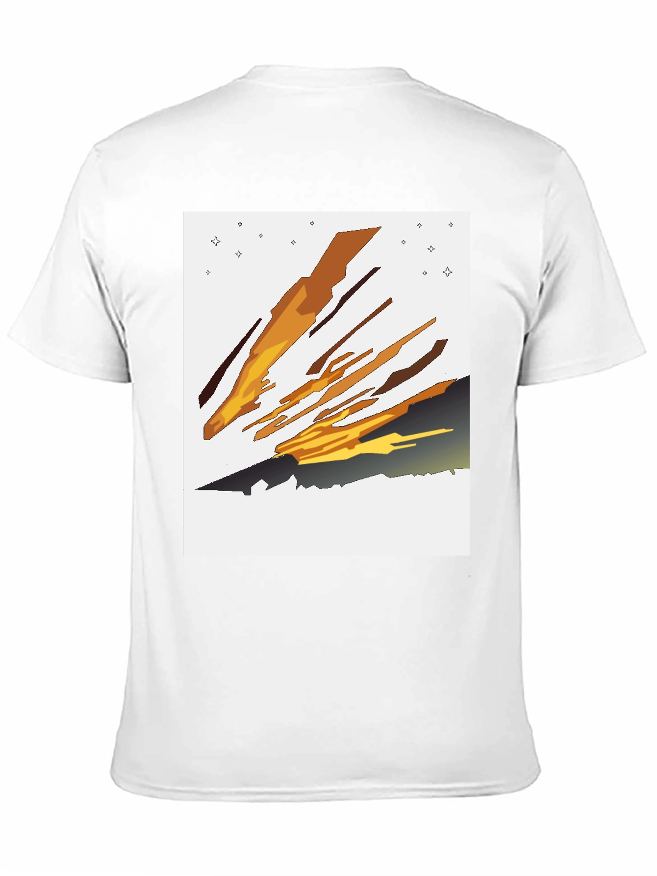 Black Abstract Comet Graphic Tee view 11