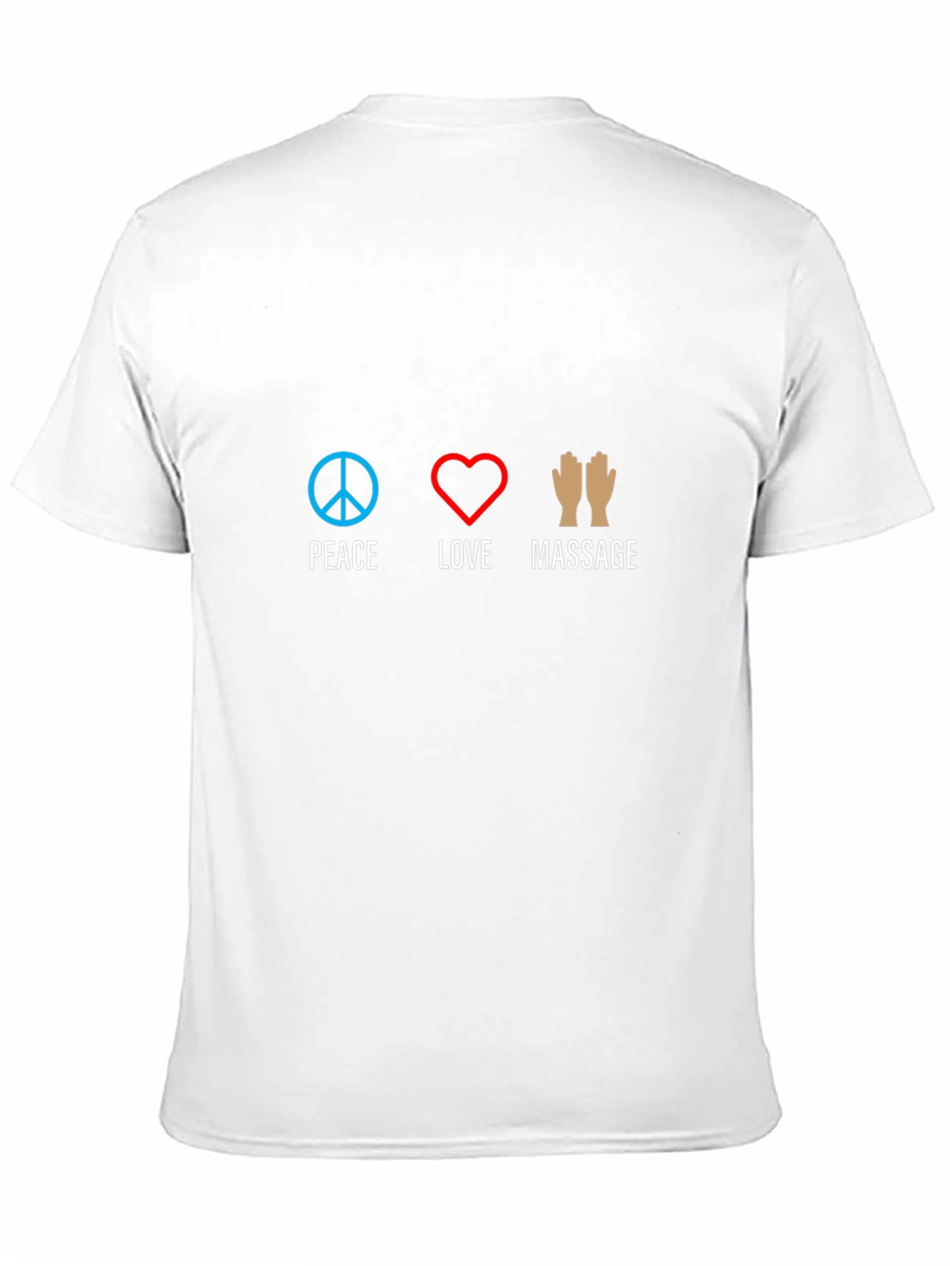 Black Peace Love Massage T-Shirt - Relax & Rejuvenate view 11