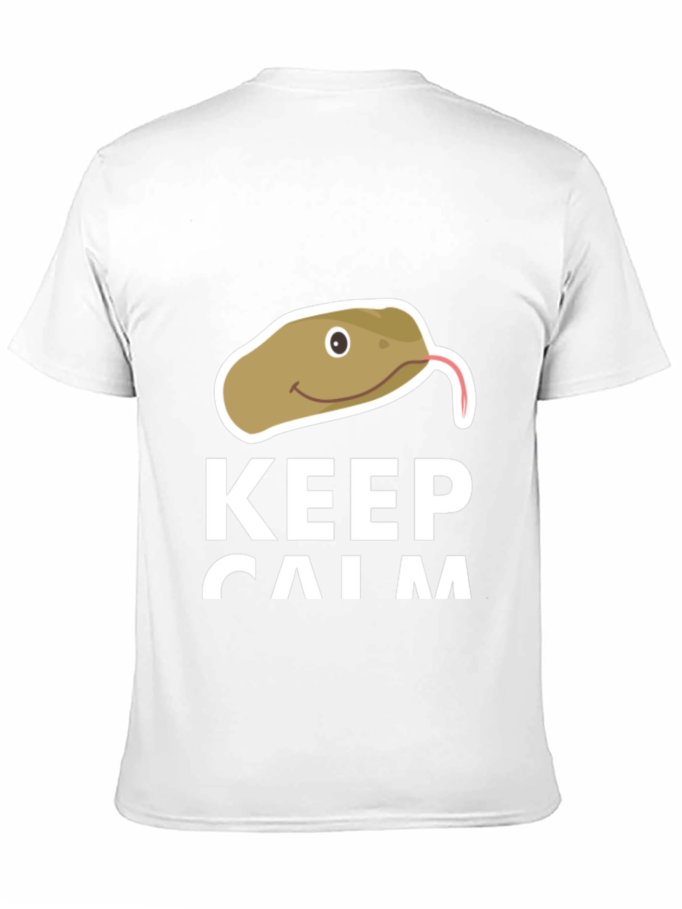 Black Keep Calm Snake T-Shirt - Funny Novelty Tee view 11