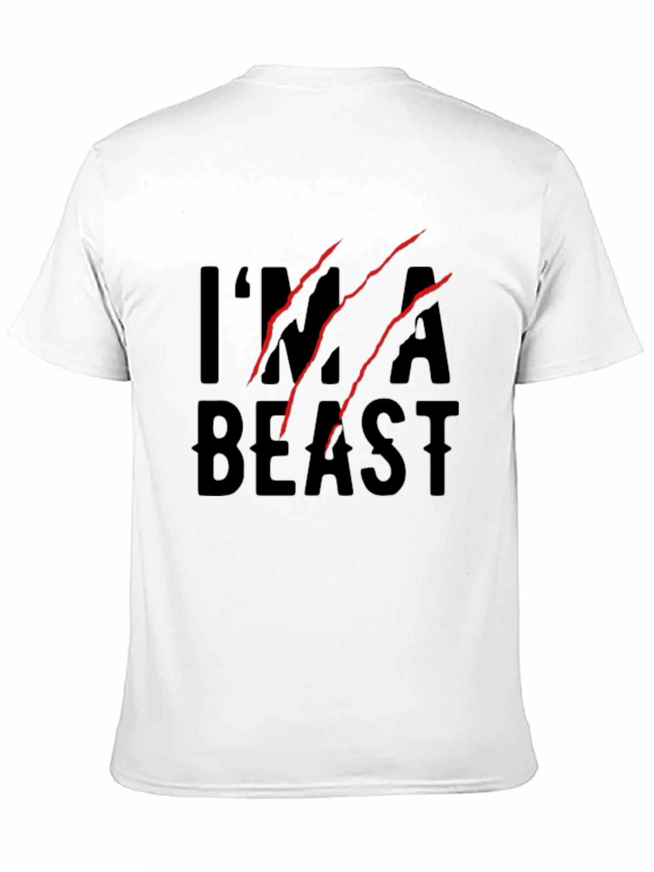 Black I'm A Beast Men's Graphic Tee view 11