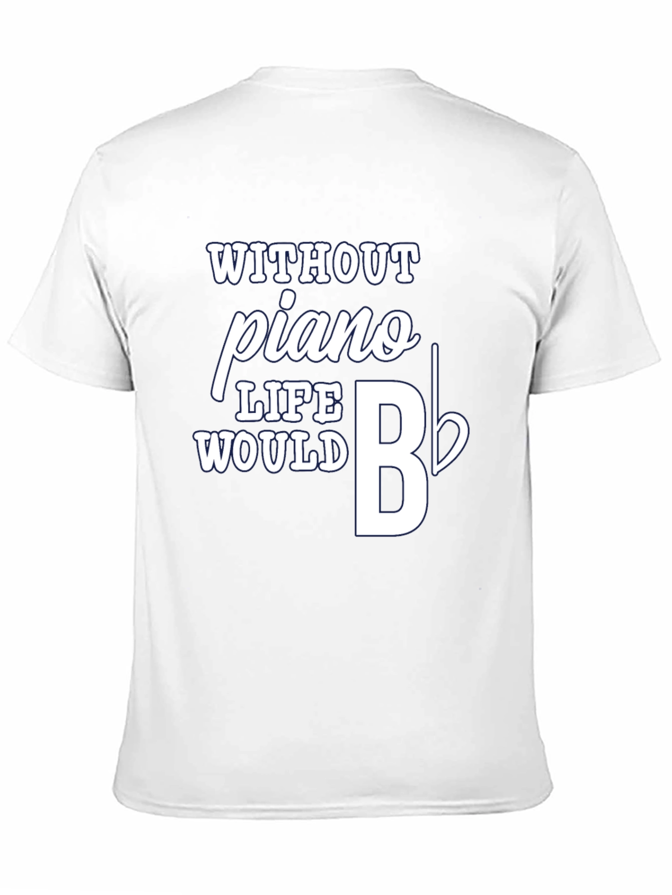 Black Piano Music T-Shirt - Life Would B Flat view 11