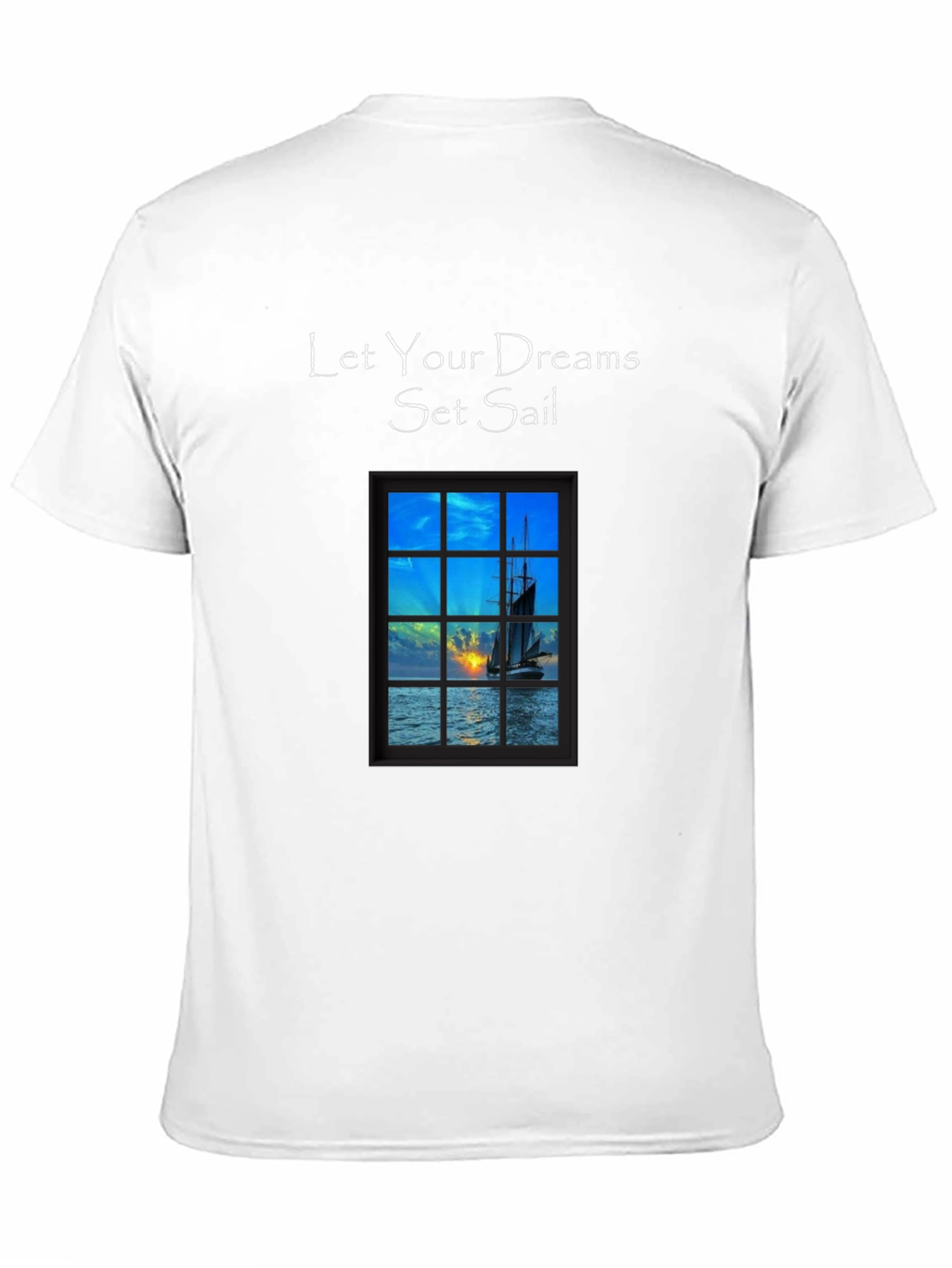 Black Let Your Dreams Set Sail T-Shirt - Black Crew Neck Tee view 11