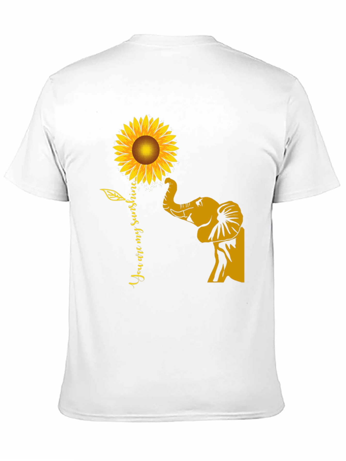 Black Elephant Sunflower Graphic Tee - You Are My Sunshine view 11