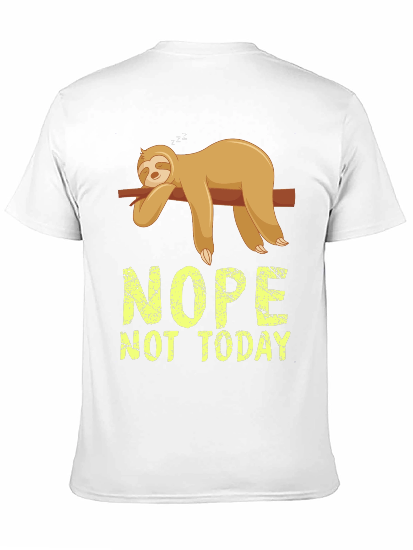 Black Nope Not Today Sloth Graphic T-Shirt view 11
