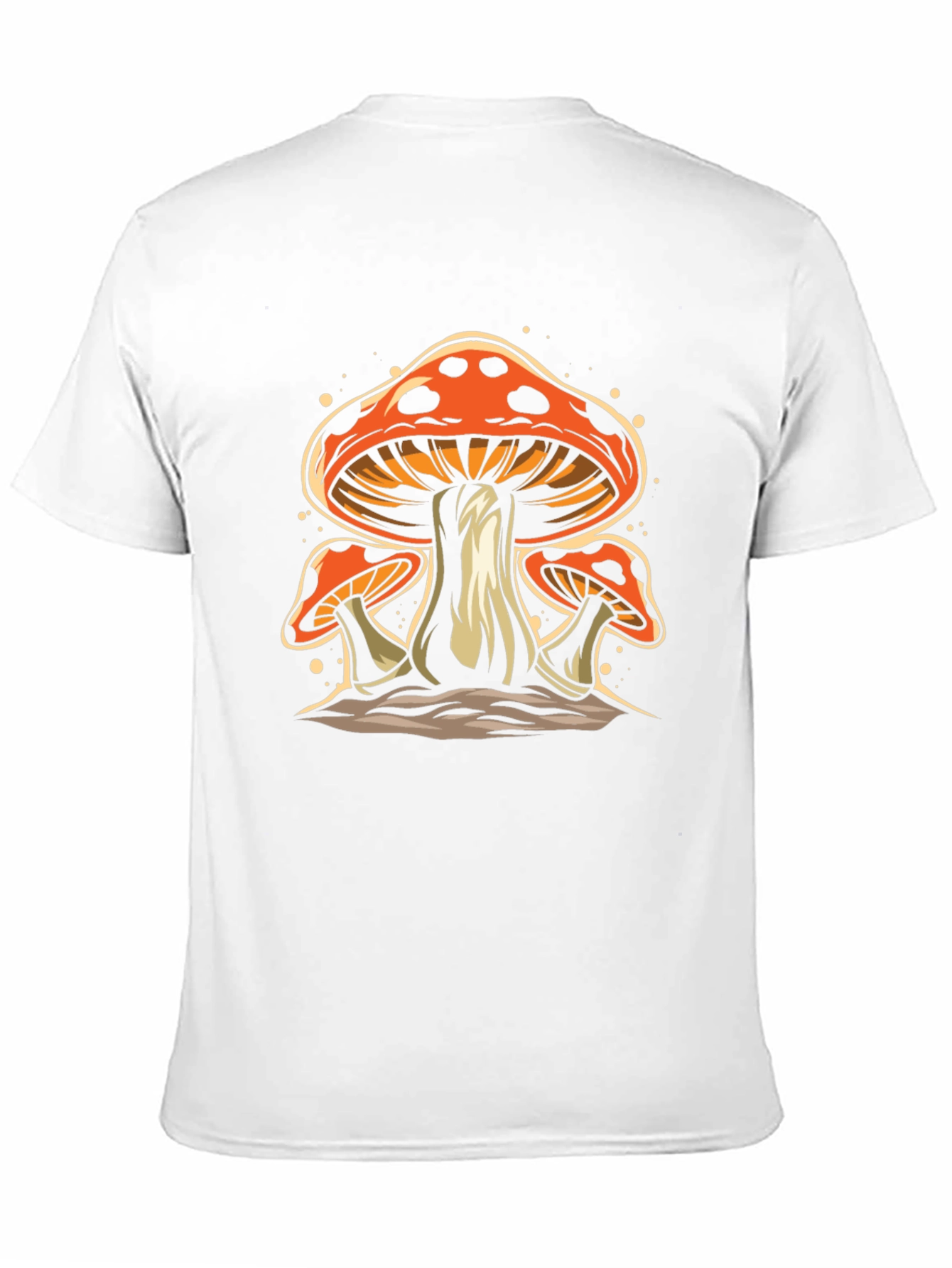 Black Mushroom Graphic Tee - Funky Black T-Shirt view 11