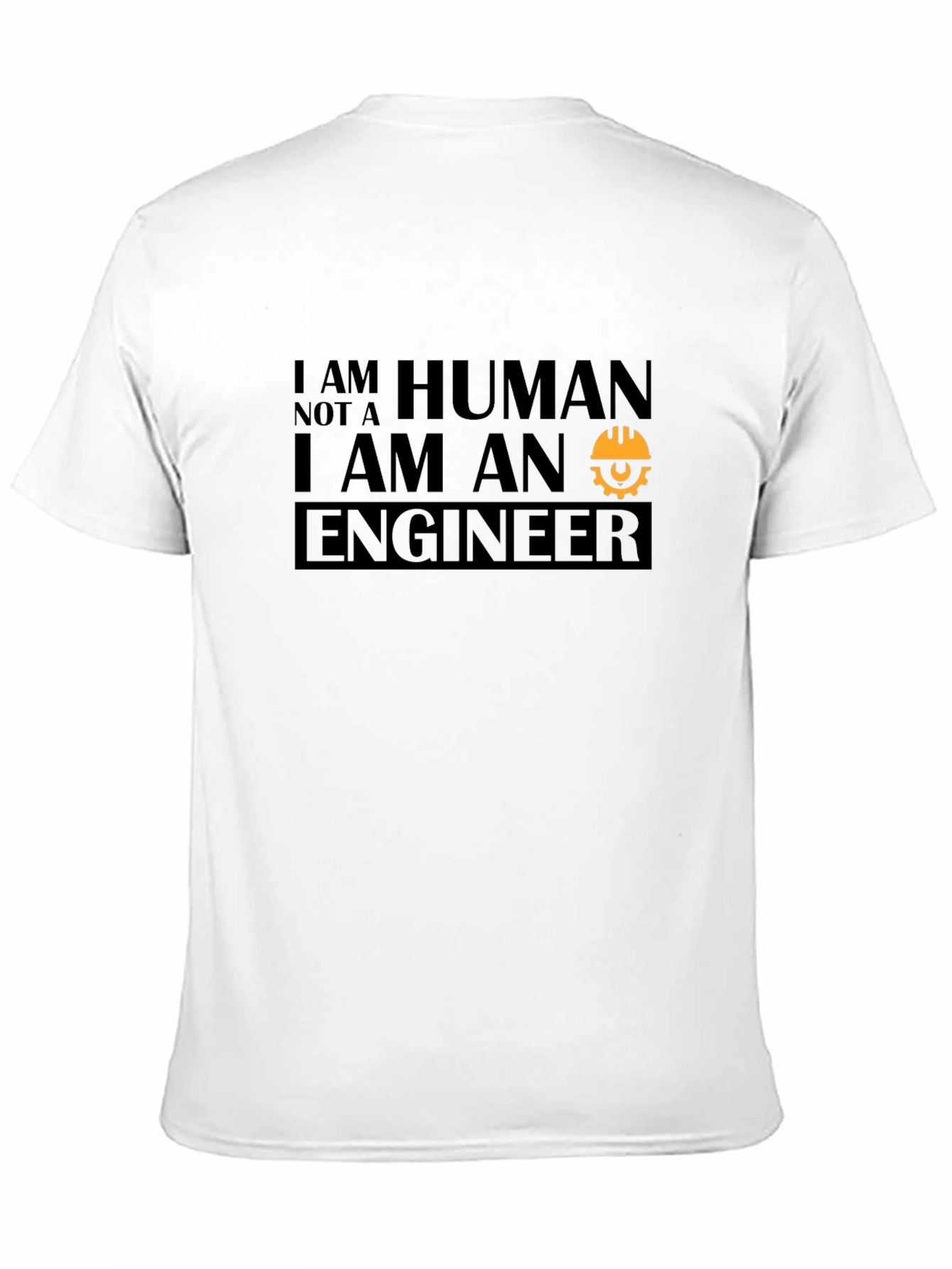 Black Engineer T-Shirt - Human Not A Robot view 11
