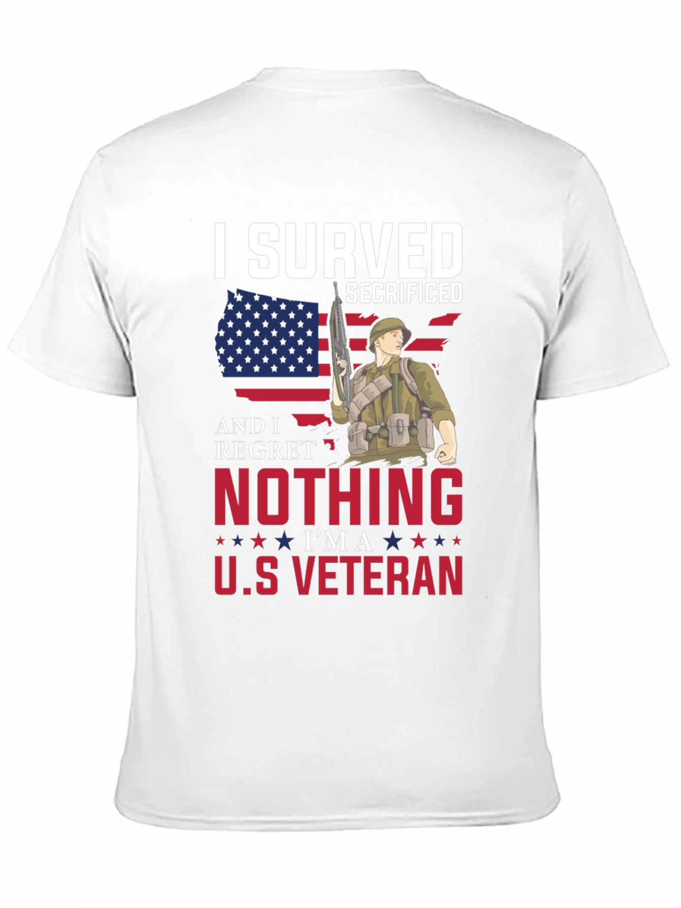I Served Veteran Graphic T-Shirt - Patriotic Pride - 11