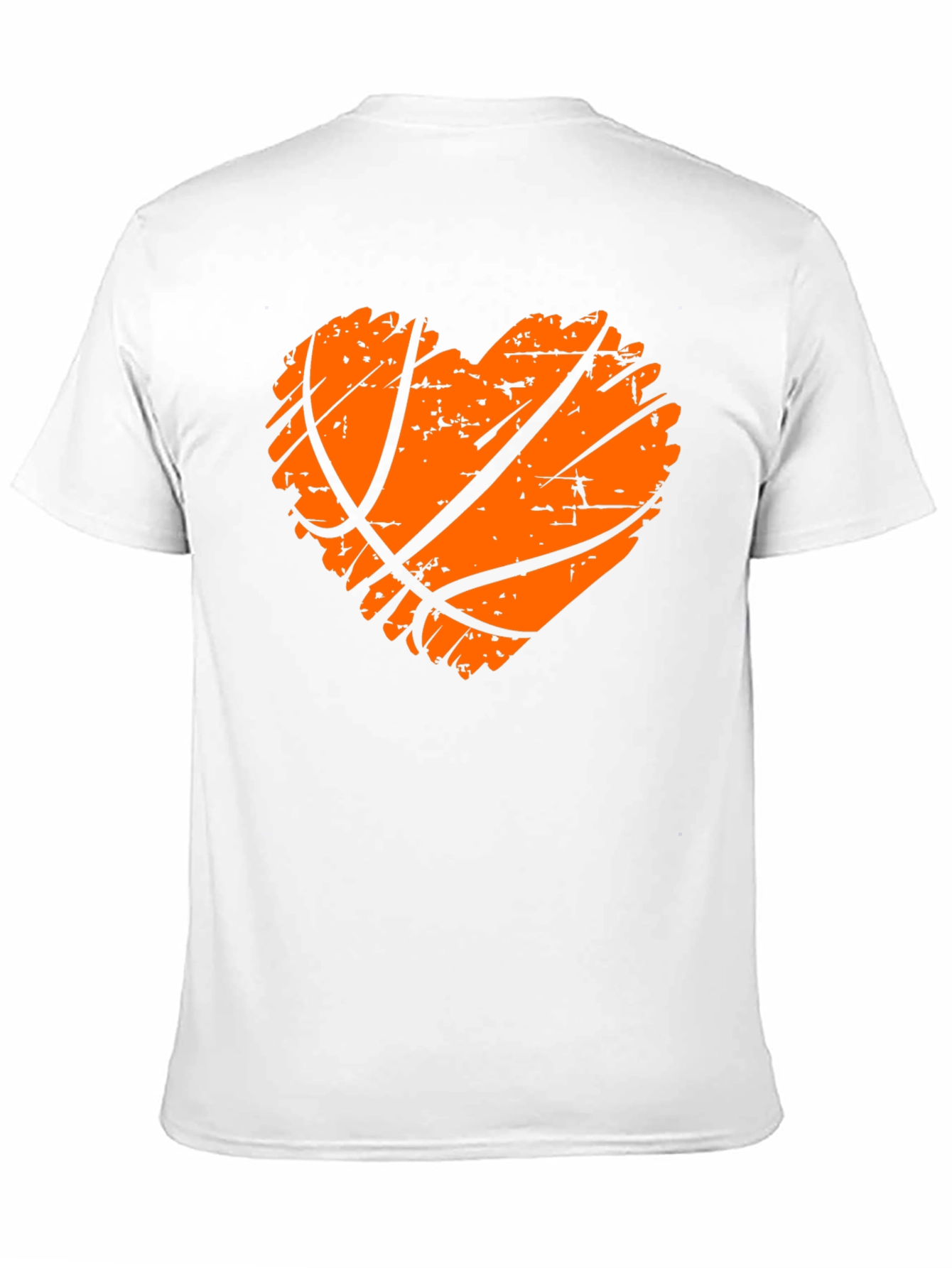 Black Basketball Heart Graphic Tee - Black Cotton T-Shirt view 11