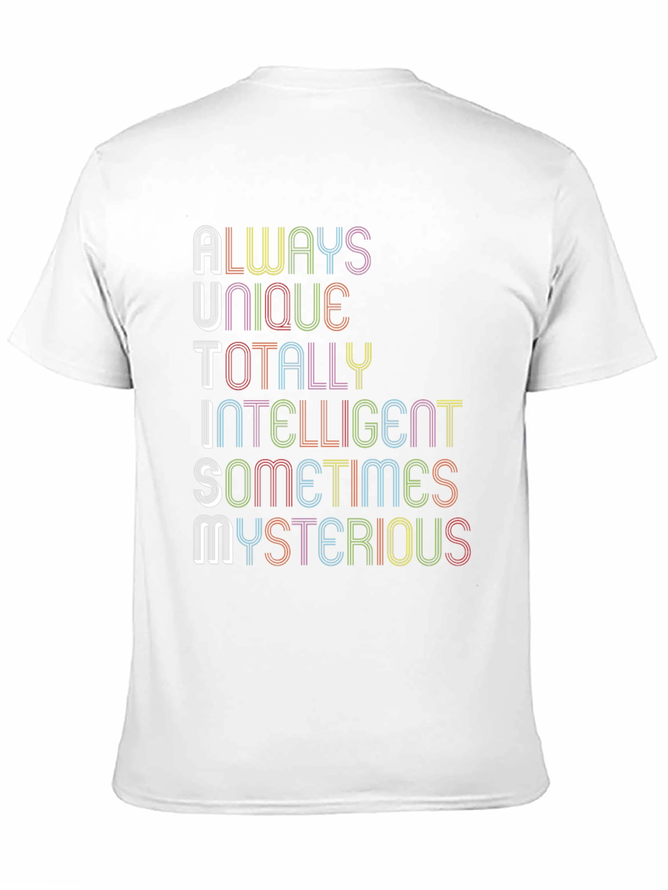 Autism Acceptance Tee: Unique, Intelligent, Mysterious  - 11