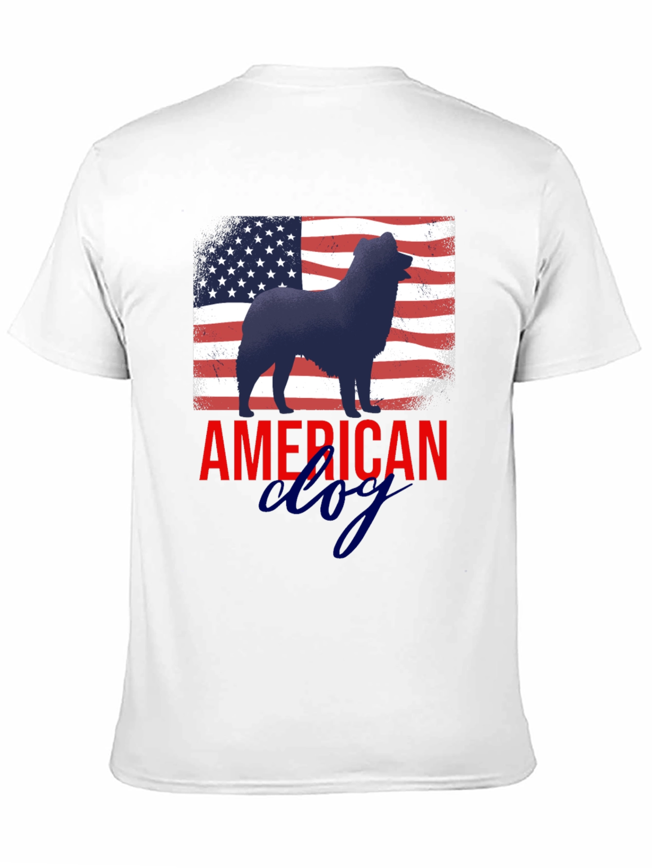 Black American Dog Patriotic T-Shirt view 11