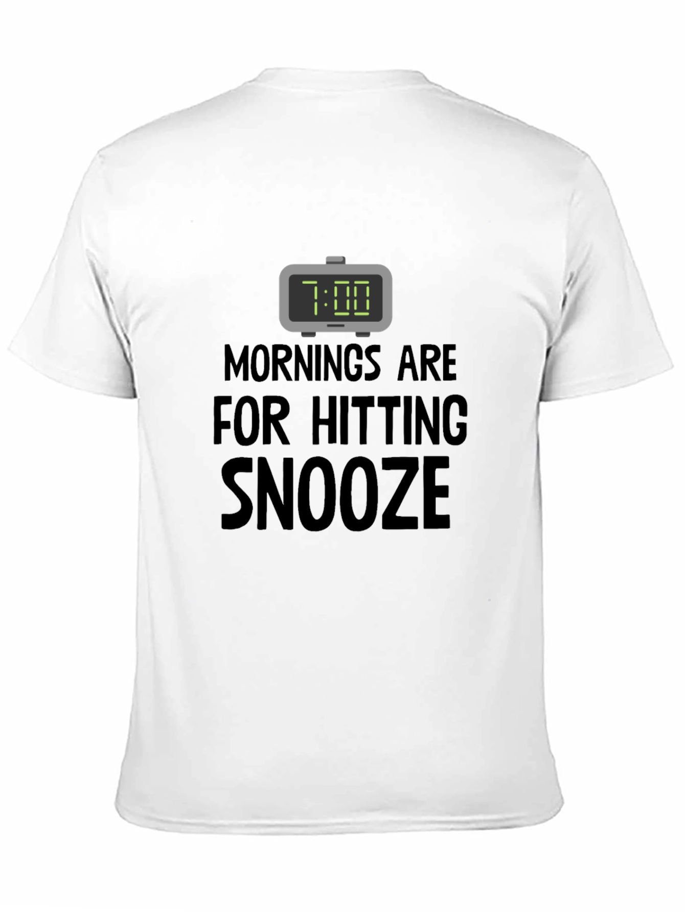 Black Funny Snooze T-Shirt: Morning Humor Tee view 11