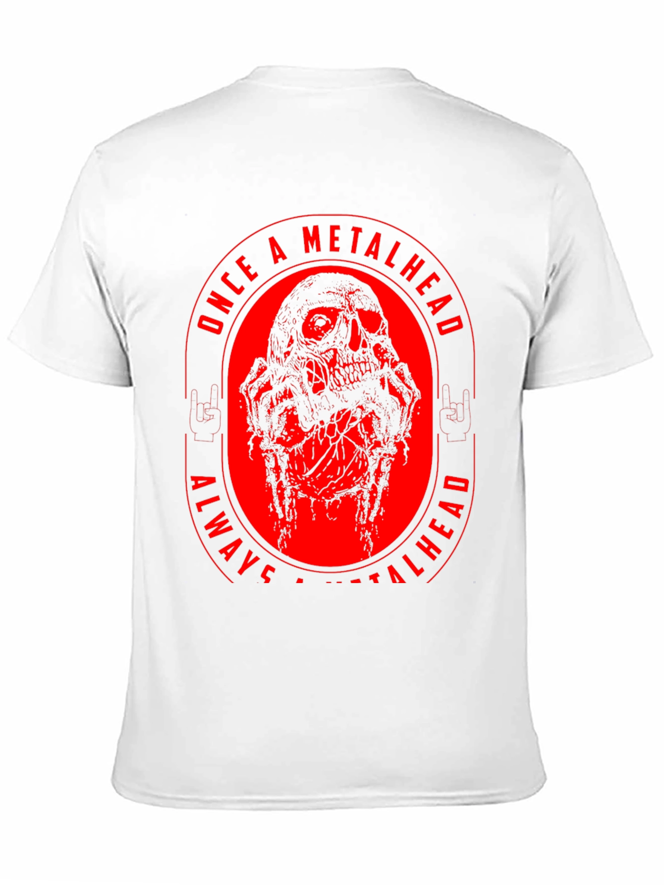 Black Metalhead Skull Graphic T-Shirt view 11