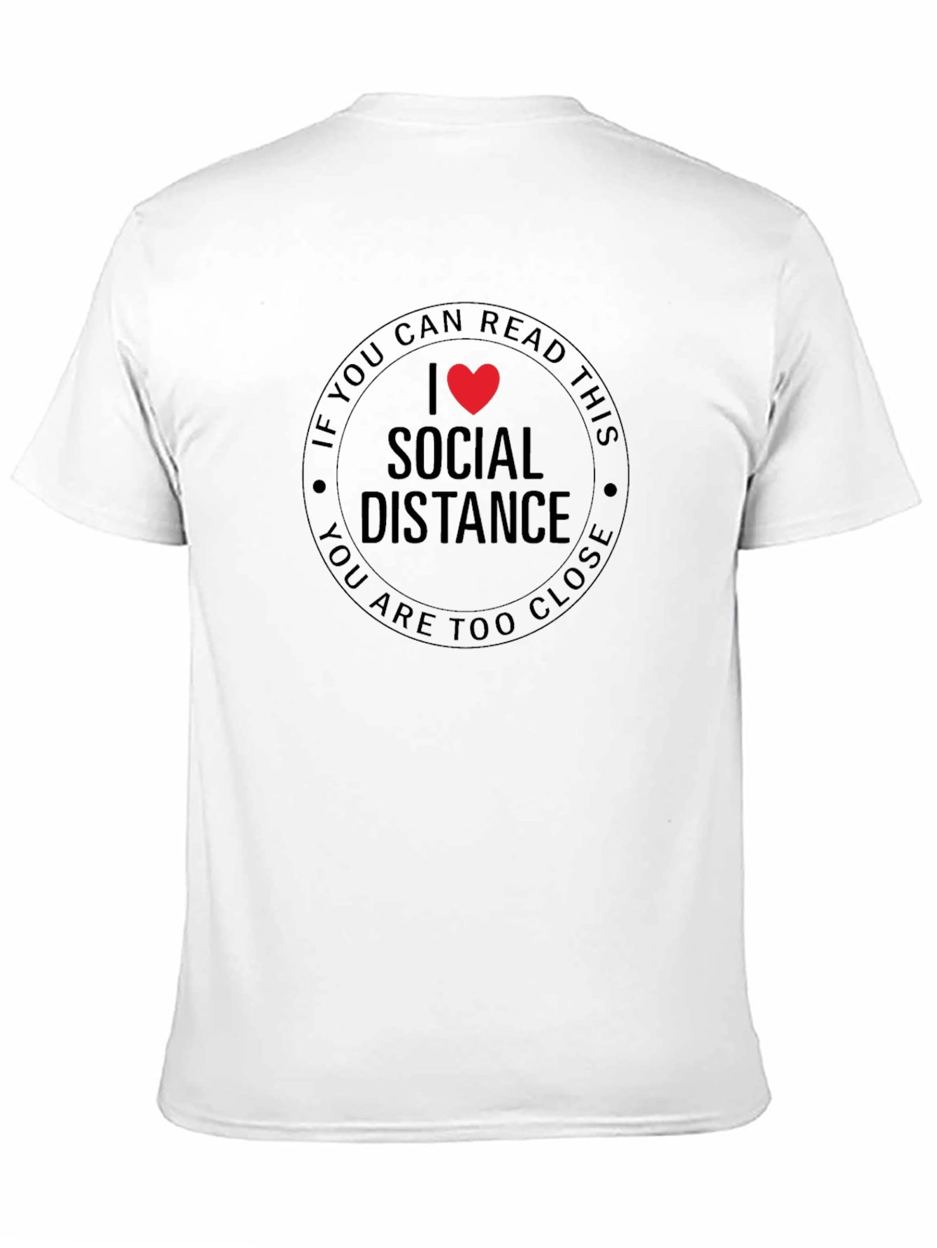 Black Social Distance T-Shirt - Funny Slogan Tee view 11
