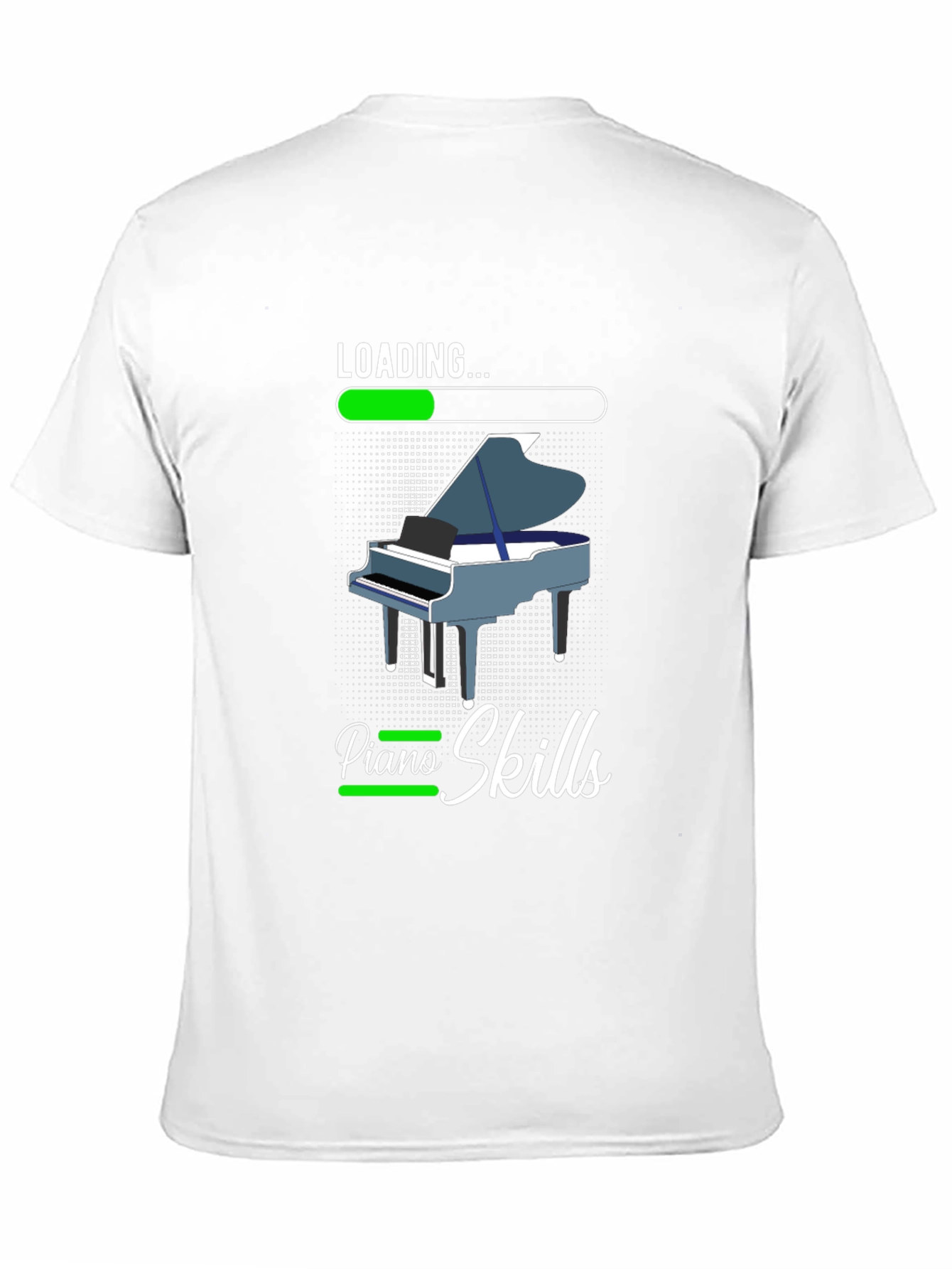 Black Loading Piano Skills T-Shirt view 11