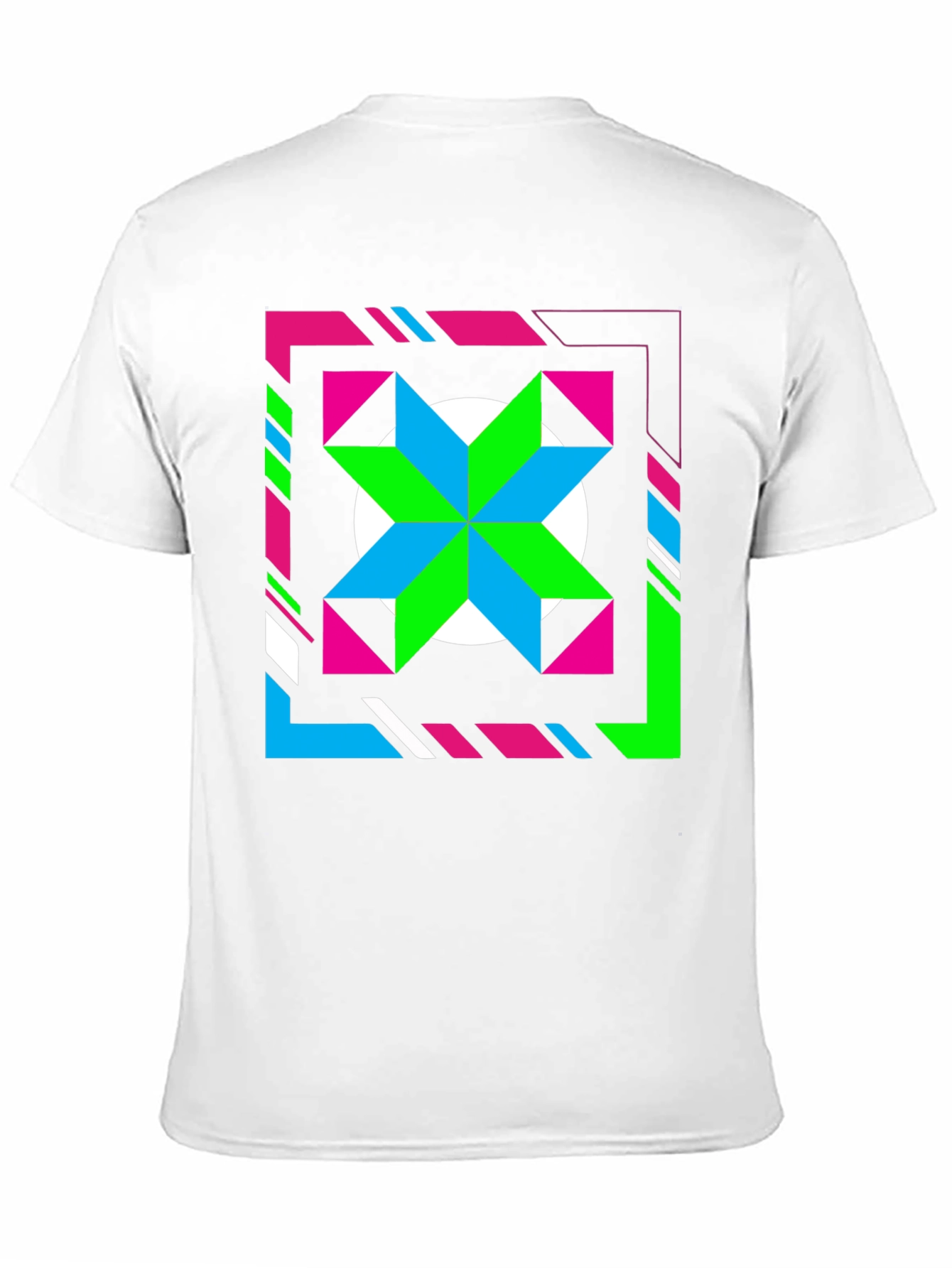 Black Retro Geometric Star Graphic Tee - Black view 11