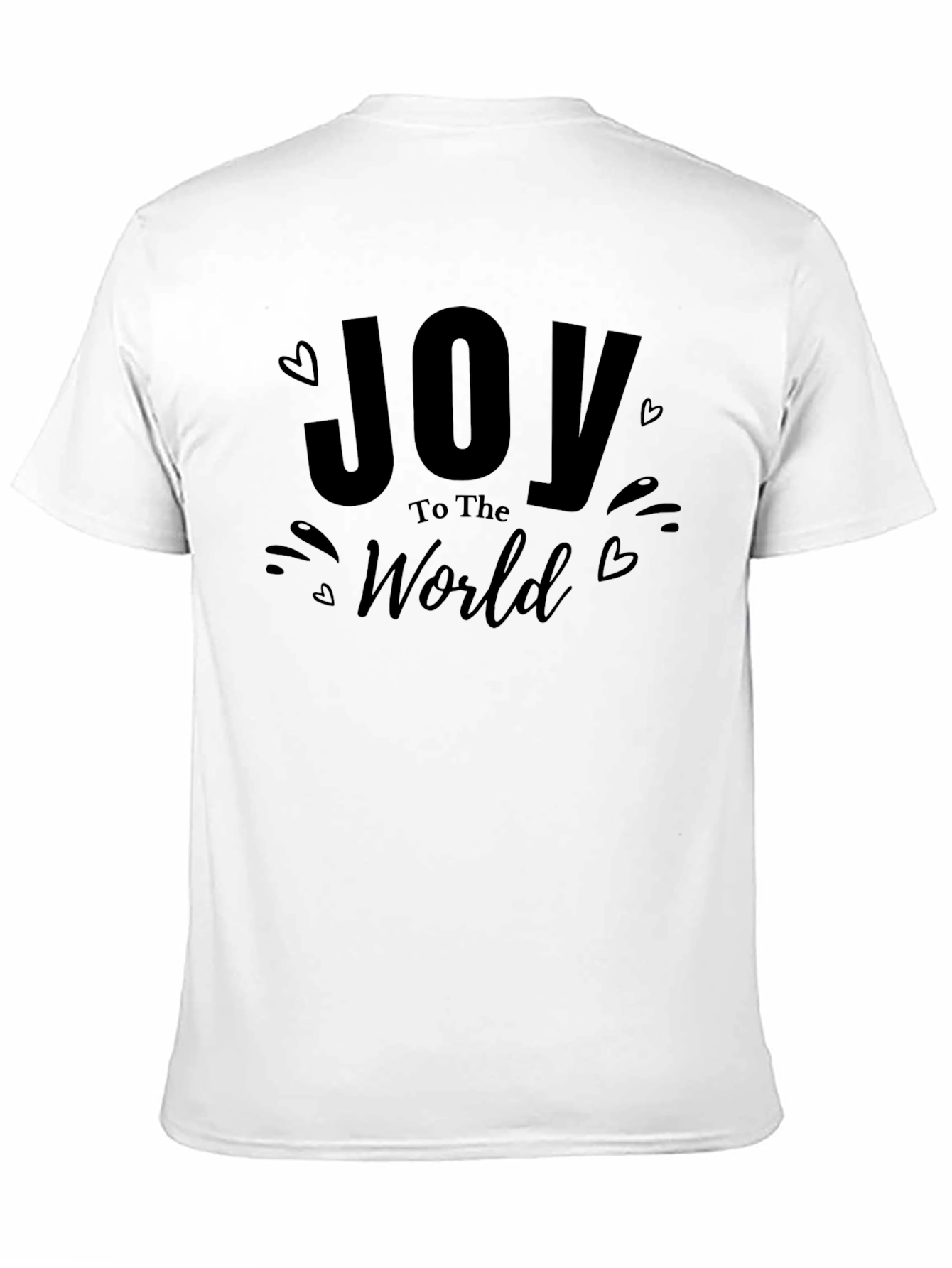 Black Joy to the World Black Graphic Tee Shirt view 11