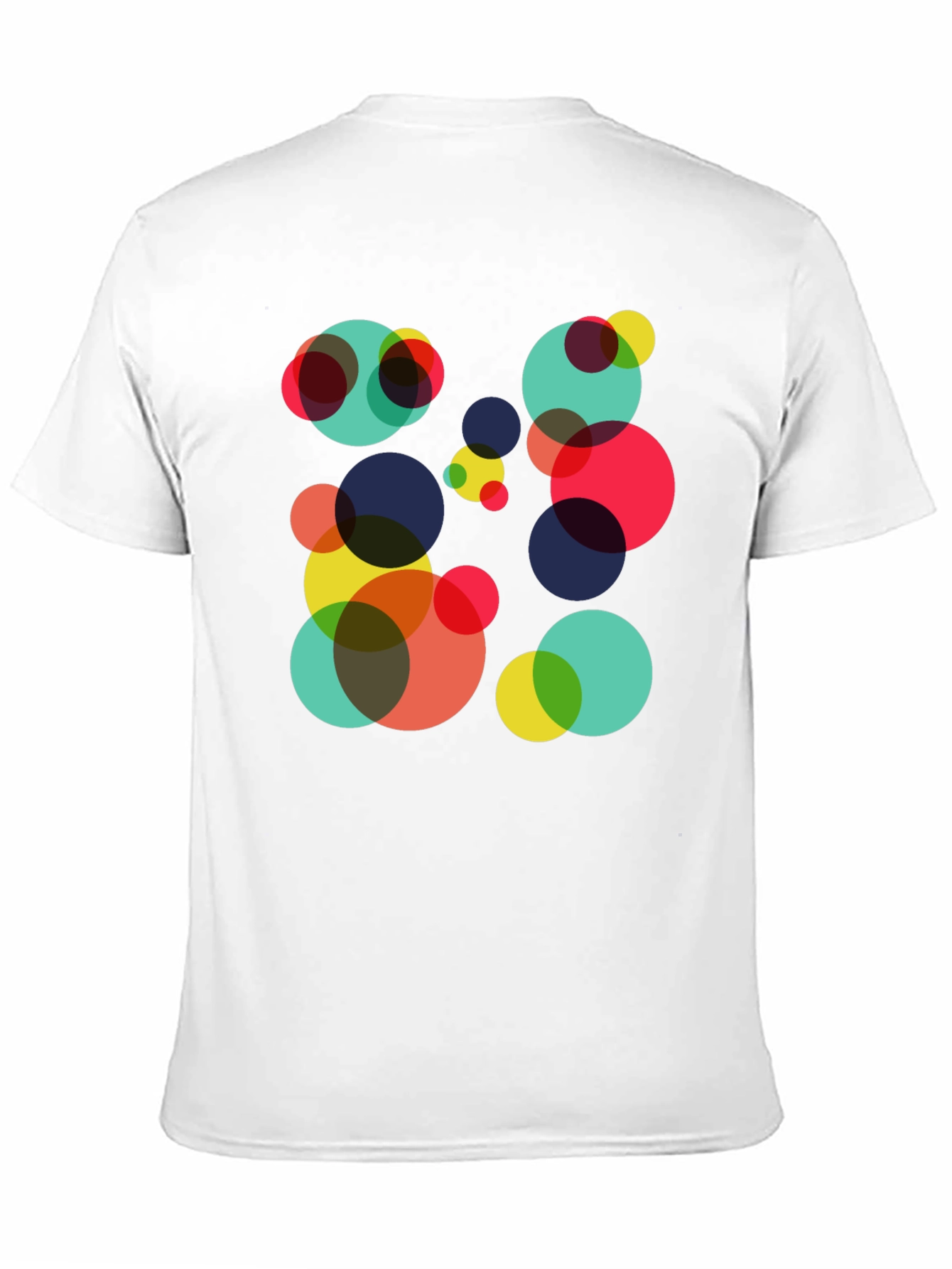 Black Abstract Circle Pattern Black T-Shirt view 11