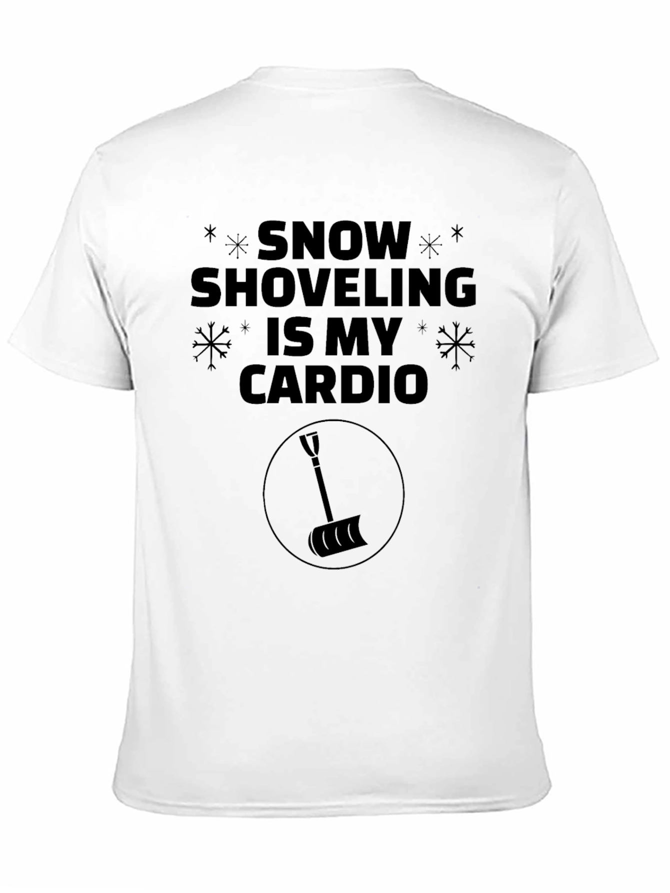 Black Snow Shoveling is My Cardio Graphic Tee view 11
