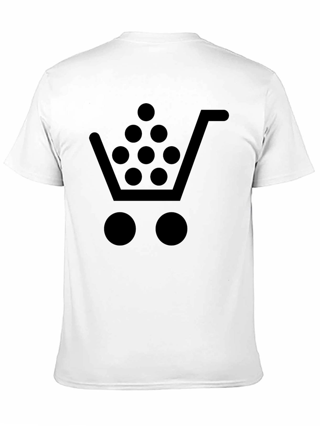 Black Shopping Cart T-Shirt - Cool Black Tee view 11