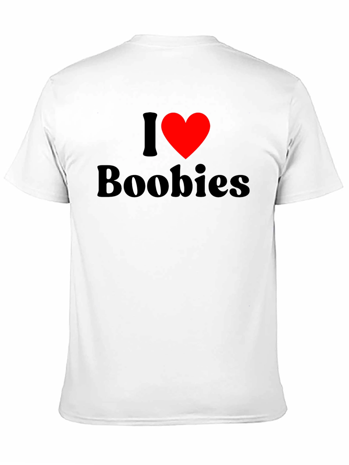 Black I Heart Boobies T-Shirt - Black Cotton Tee view 11