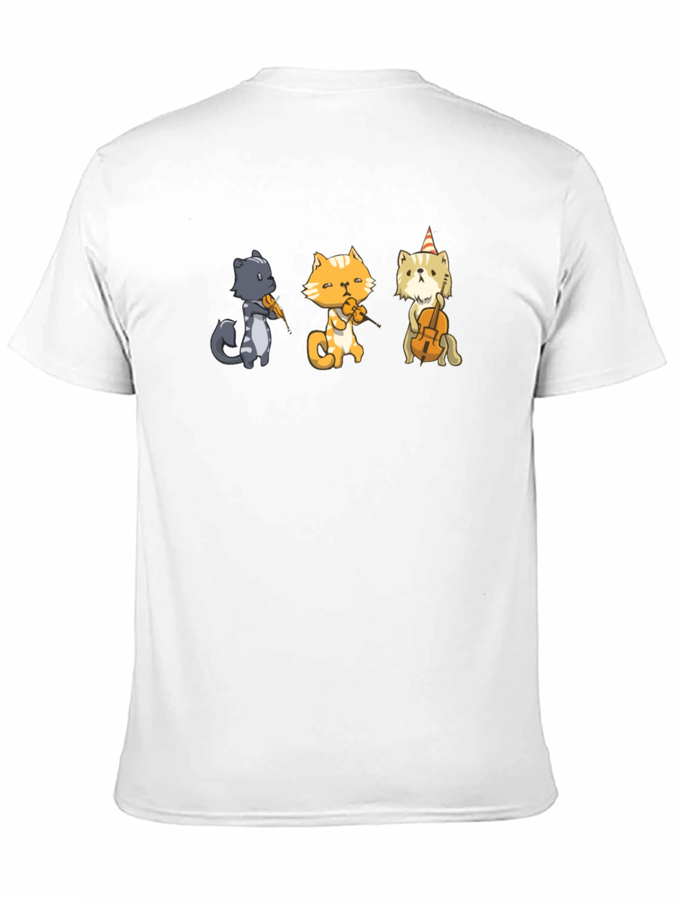Black Cat Musicians T-Shirt - Black Cotton Tee view 11