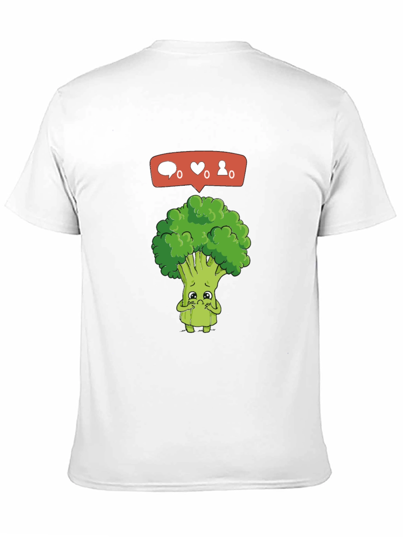 Black Sad Broccoli Graphic T-Shirt - Black view 11