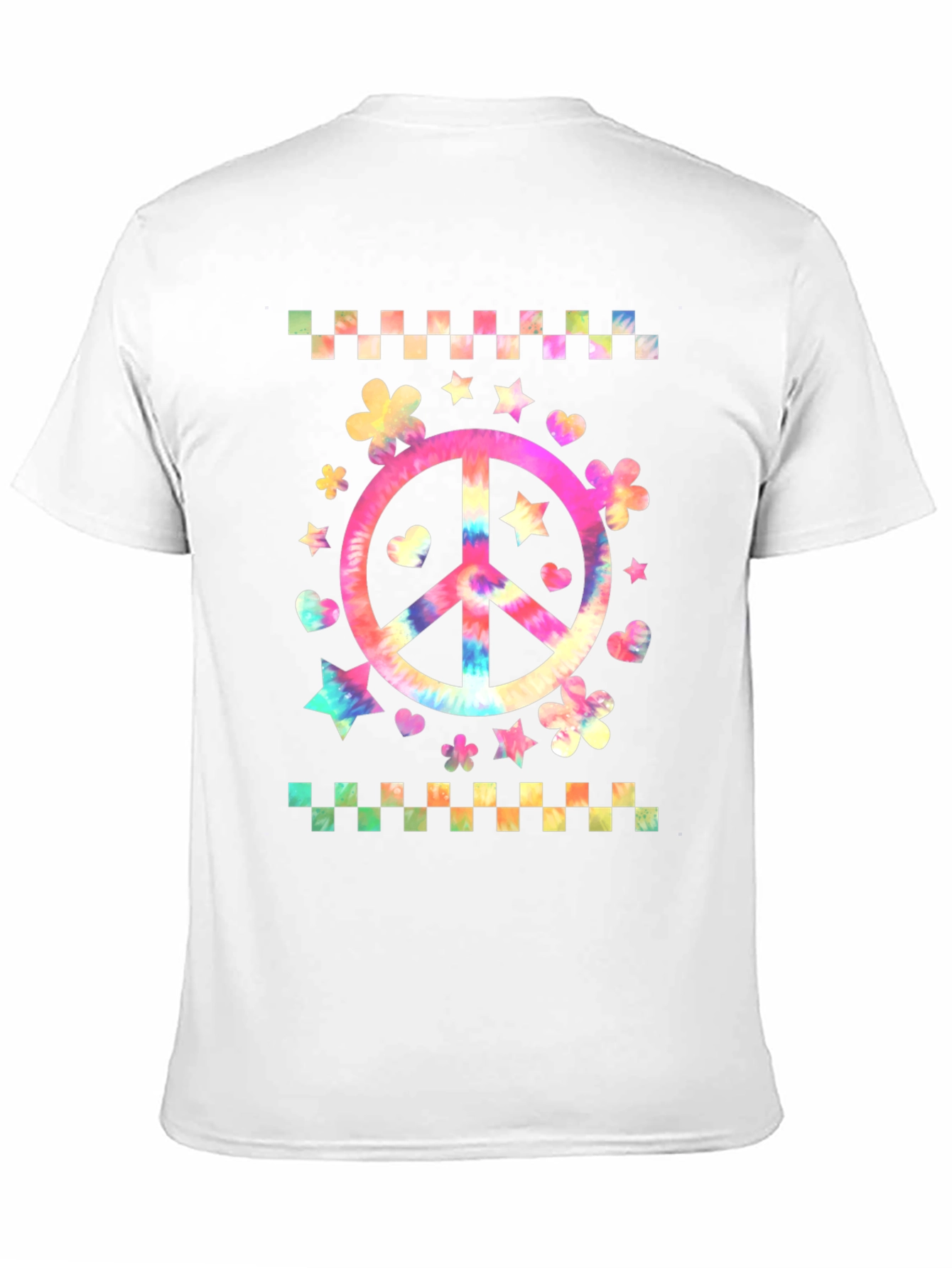 Black Tie-Dye Peace Sign Graphic Tee view 11
