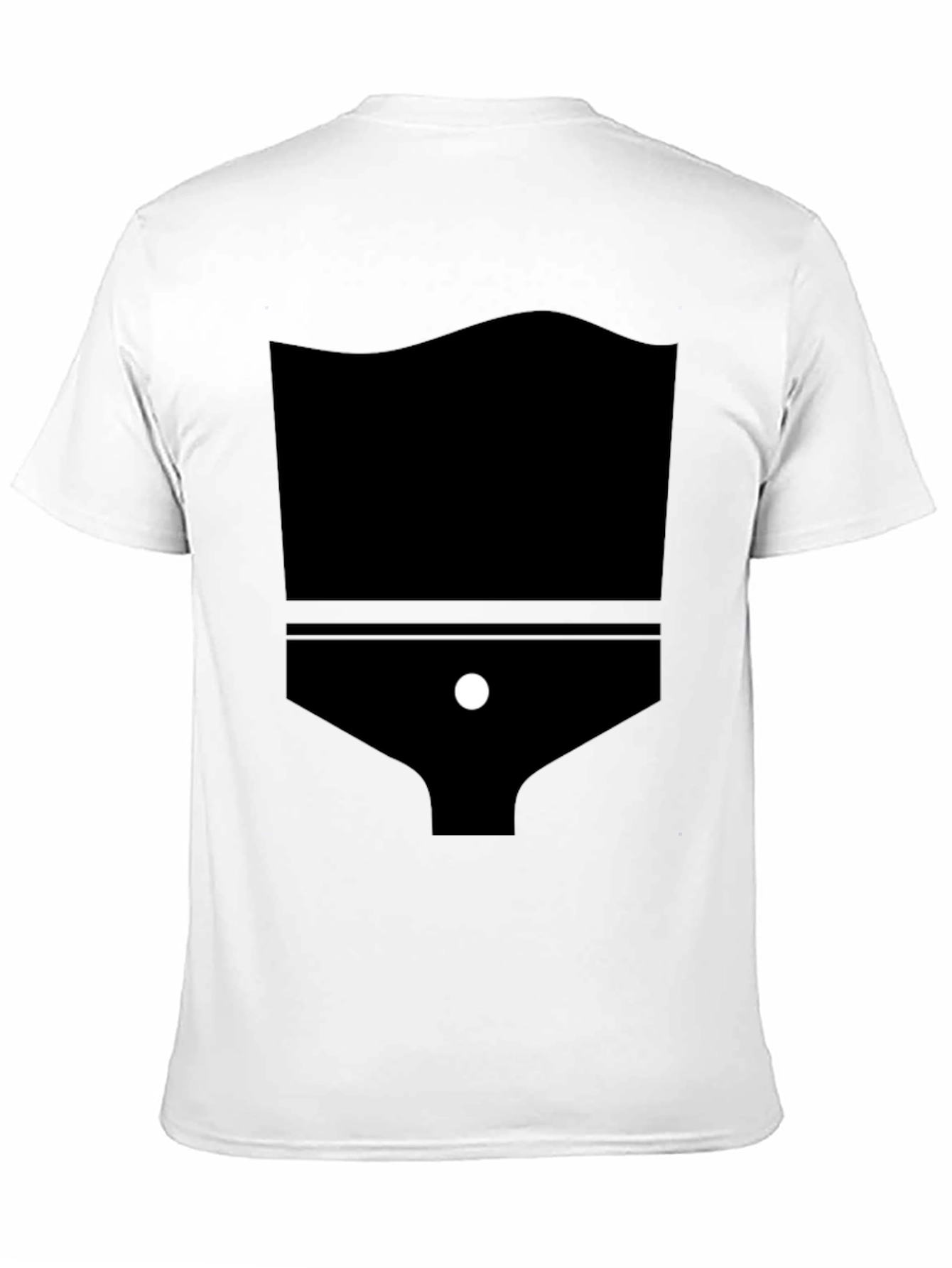 Black Men's Black Graphic Tee - Underwear Silhouette view 11