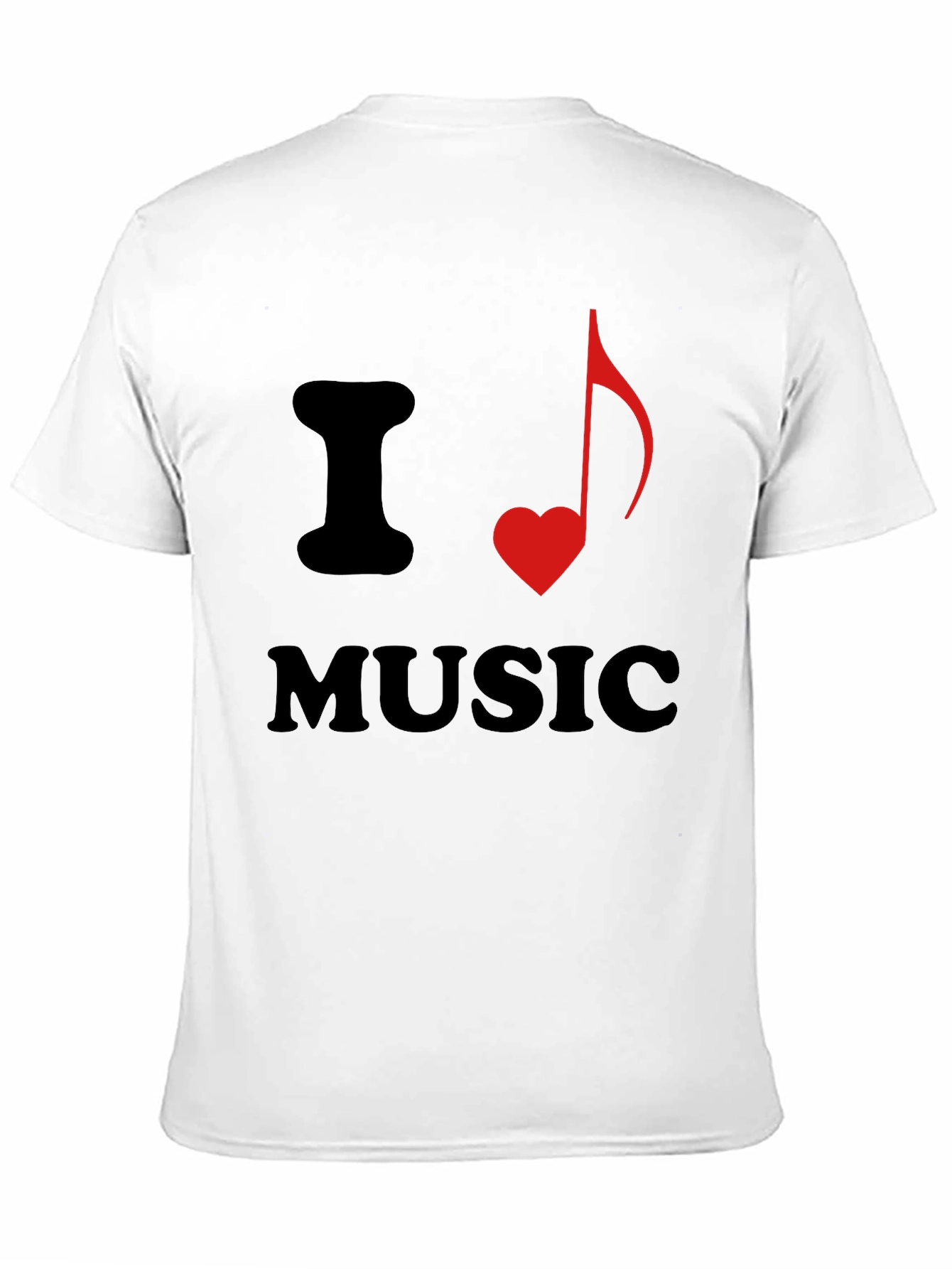 Black I Heart Music Graphic Tee - Stylish Black T-Shirt view 11