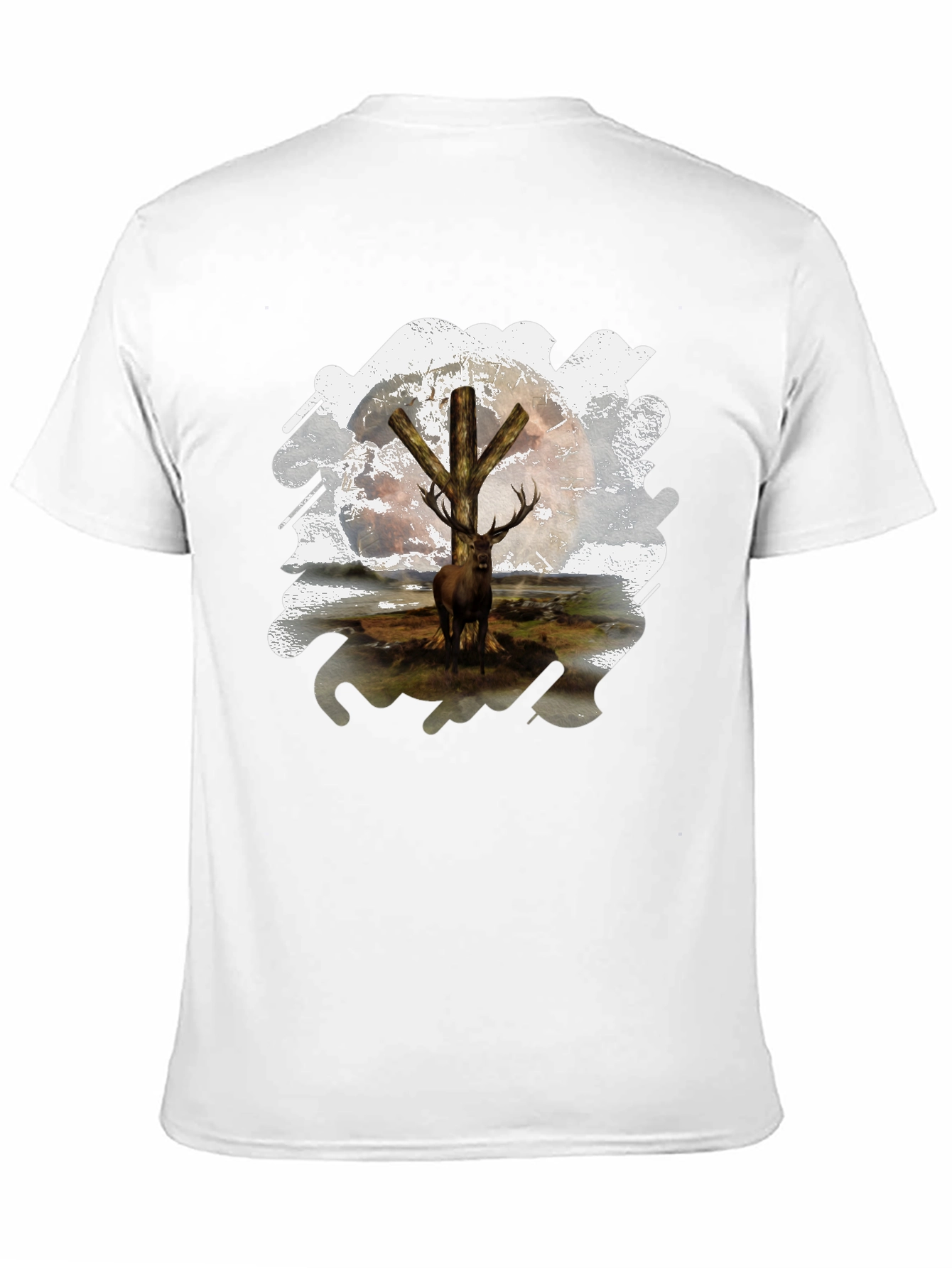 Black Mystic Deer Graphic Tee - Black view 11