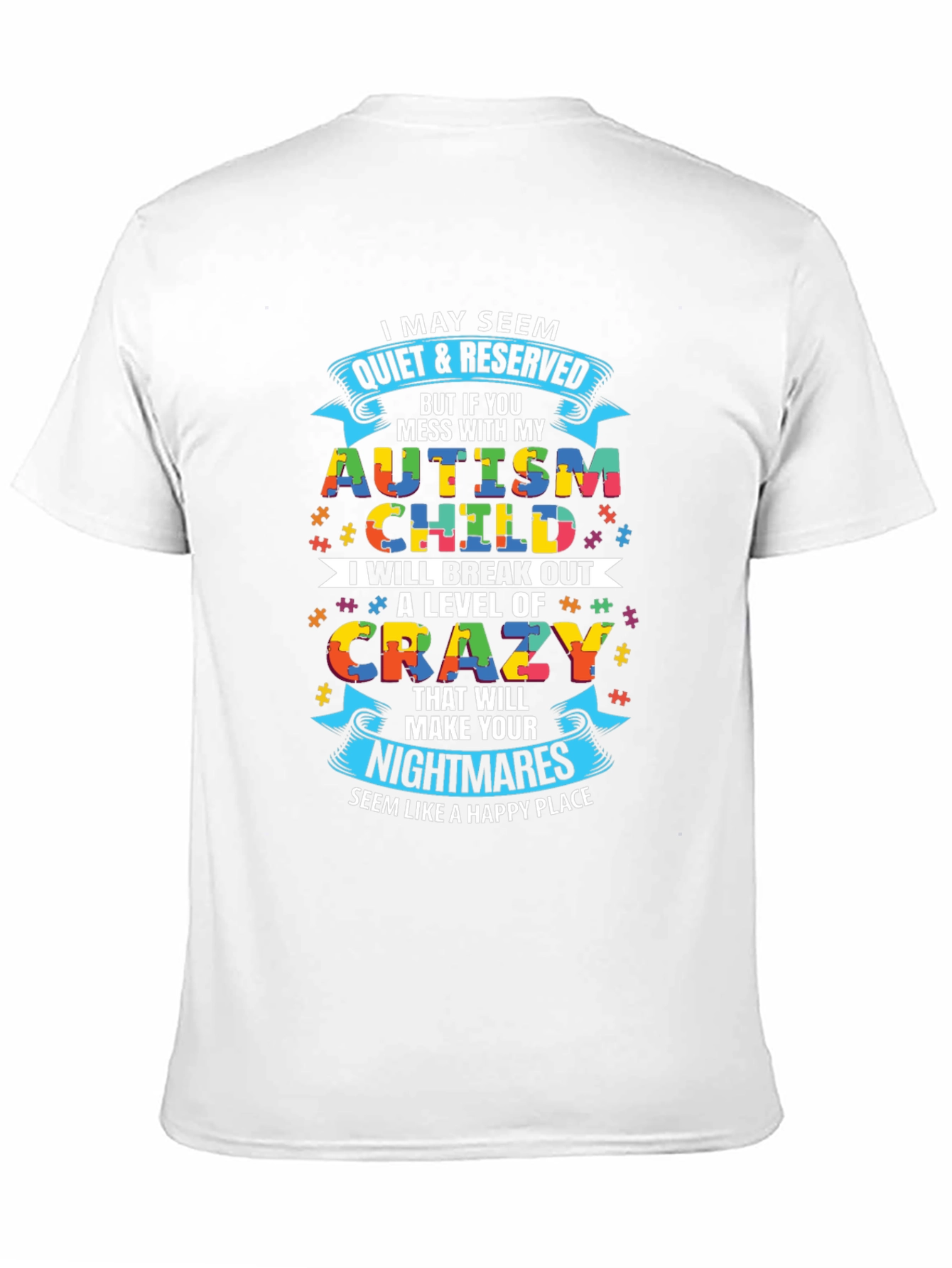Black Autism Child Crazy Level Novelty T-Shirt view 11