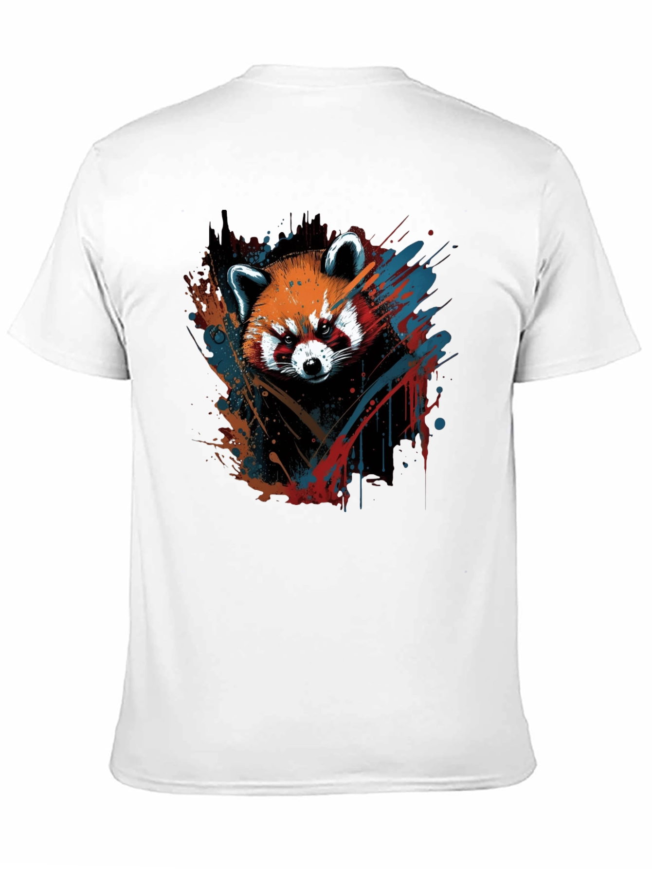 Black Red Panda Graphic Tee - Men's Black T-Shirt view 11