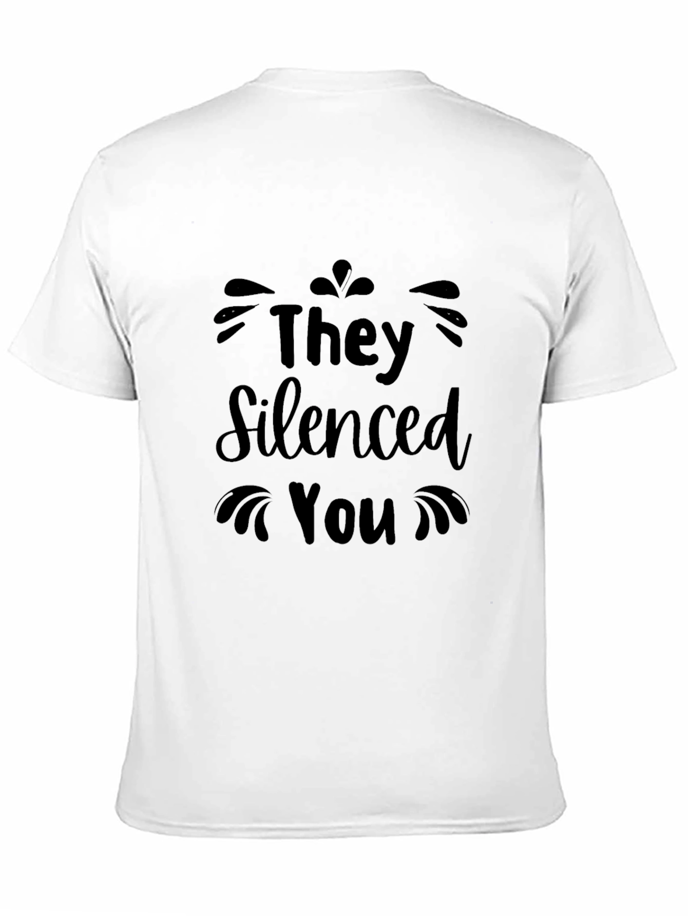 Black They Silenced You Graphic Tee - Black Casual T-Shirt view 11
